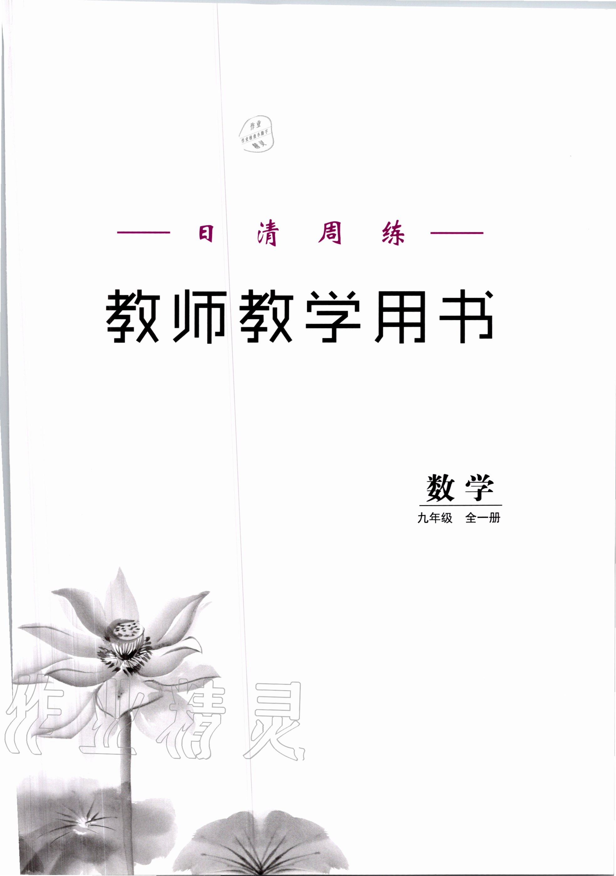 2020年日清周練九年級數(shù)學全一冊北師大版 第1頁