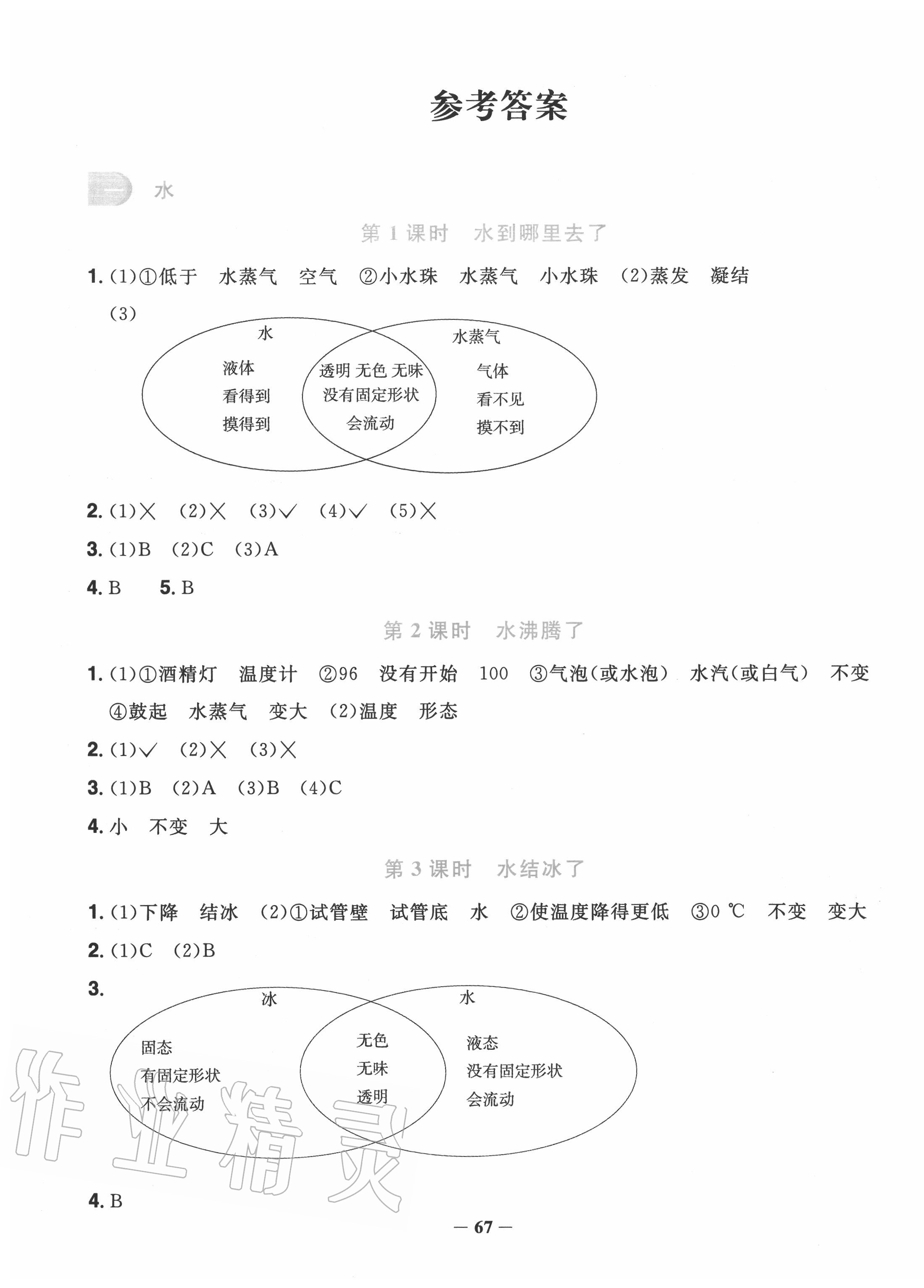 2020年阳光同学课时优化作业三年级科学上册教科版 第1页