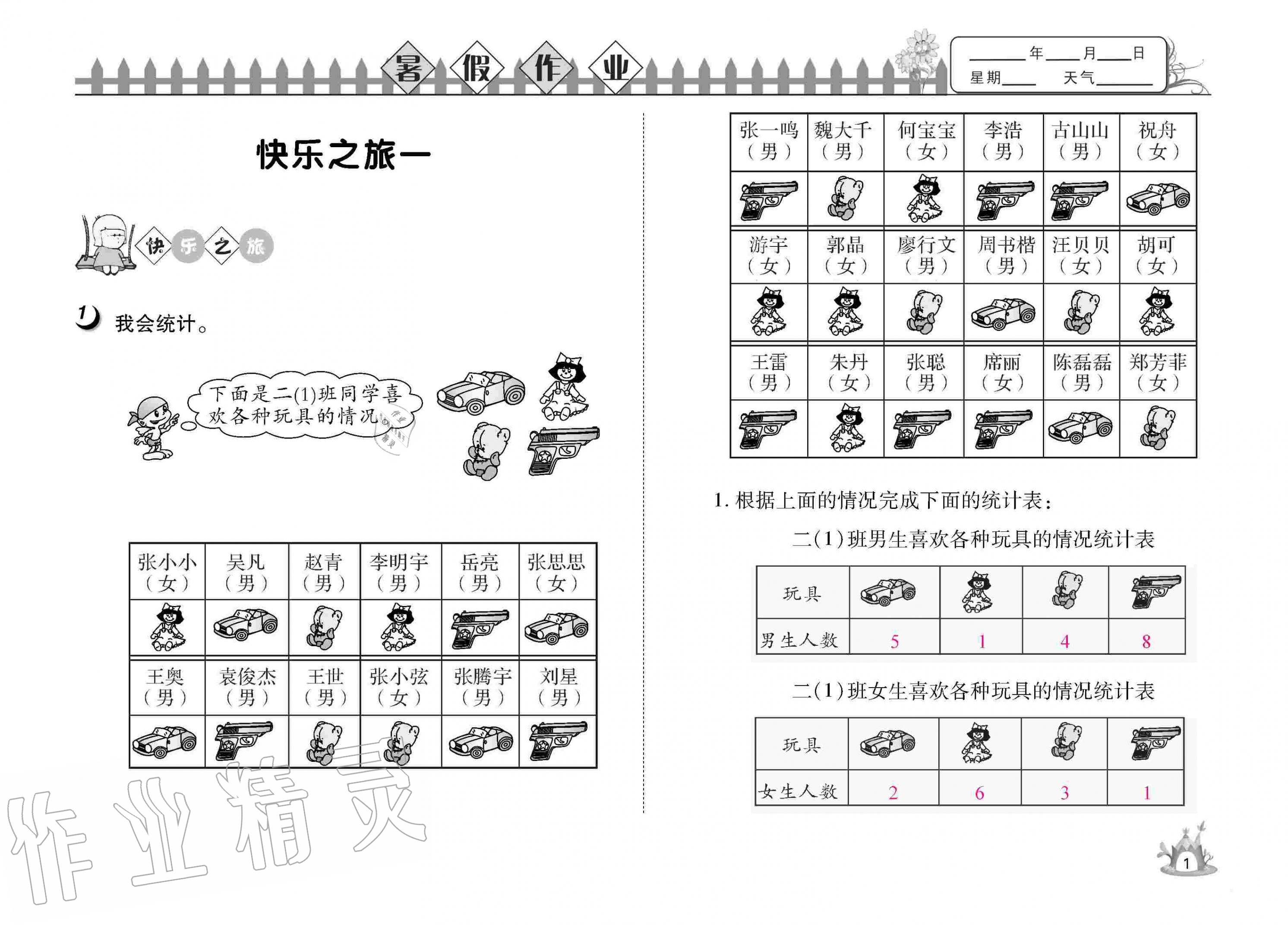 2020年Happy暑假作業(yè)快樂(lè)暑假二年級(jí)數(shù)學(xué)武漢大學(xué)出版社 參考答案第3頁(yè)