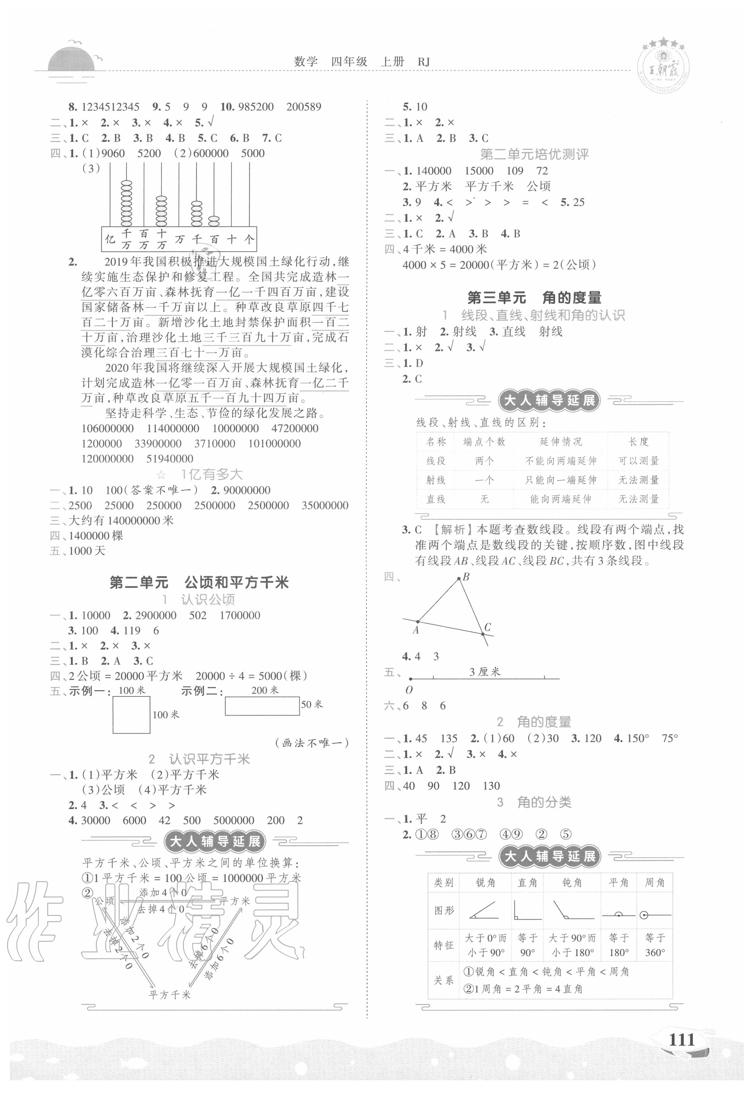 2020年王朝霞德才兼?zhèn)渥鳂I(yè)創(chuàng)新設(shè)計四年級數(shù)學(xué)上冊人教版 第3頁