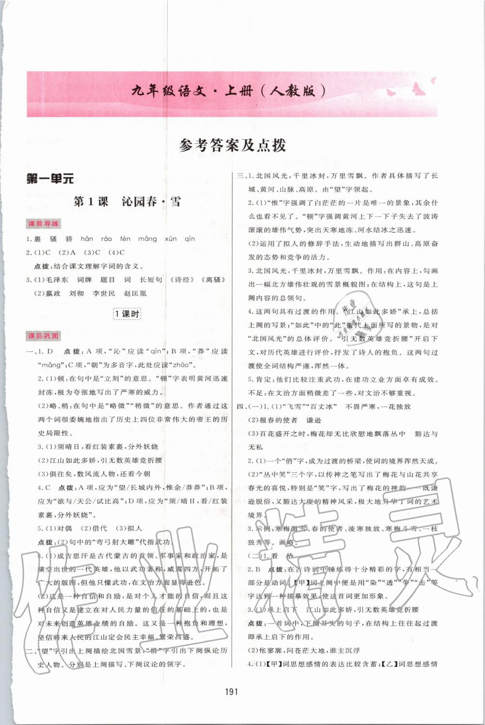 2020年三維數(shù)字課堂九年級語文上冊人教版 第1頁