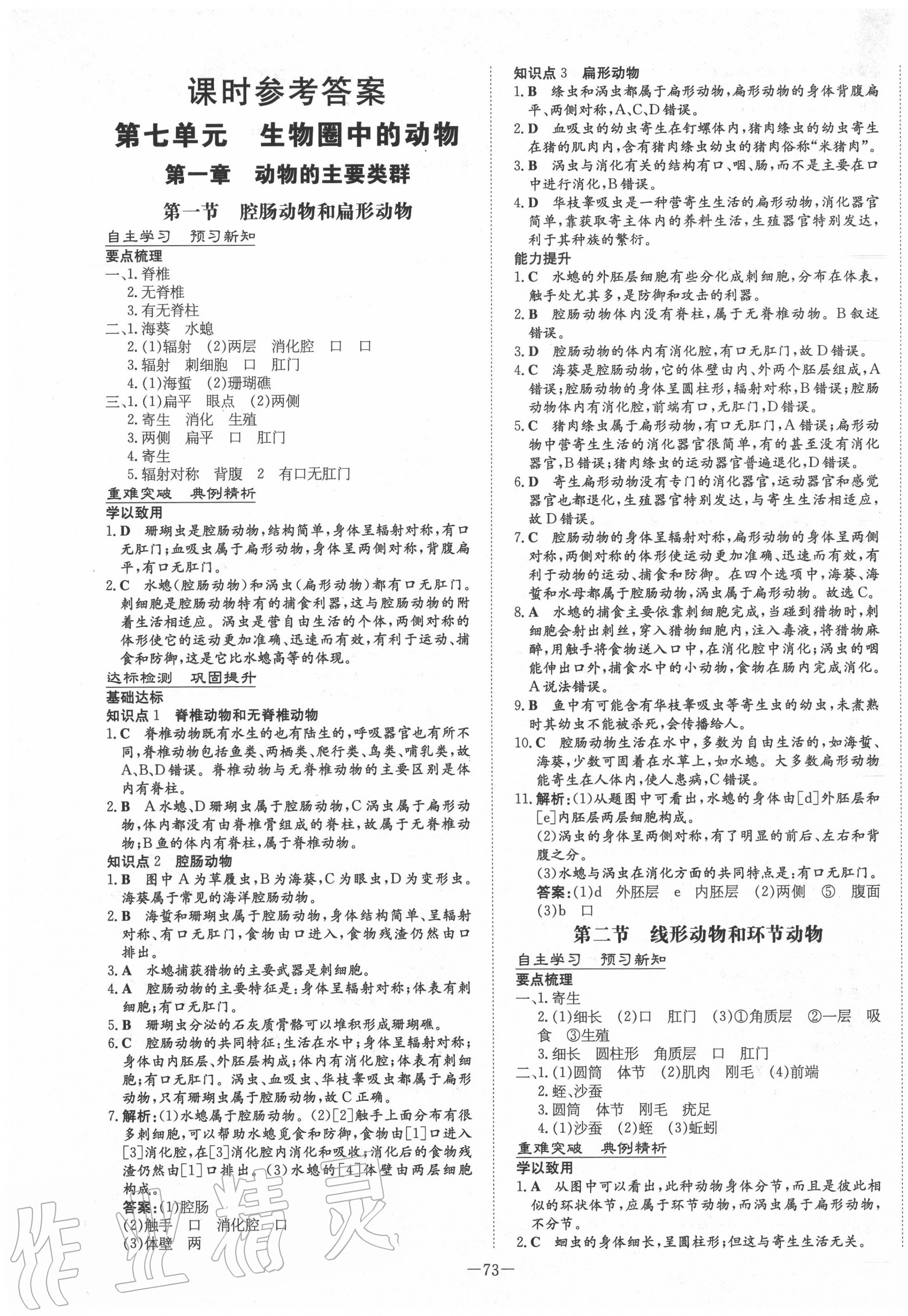 2020年練案課時(shí)導(dǎo)學(xué)案八年級(jí)生物上冊(cè)魯科版五四制 第1頁(yè)