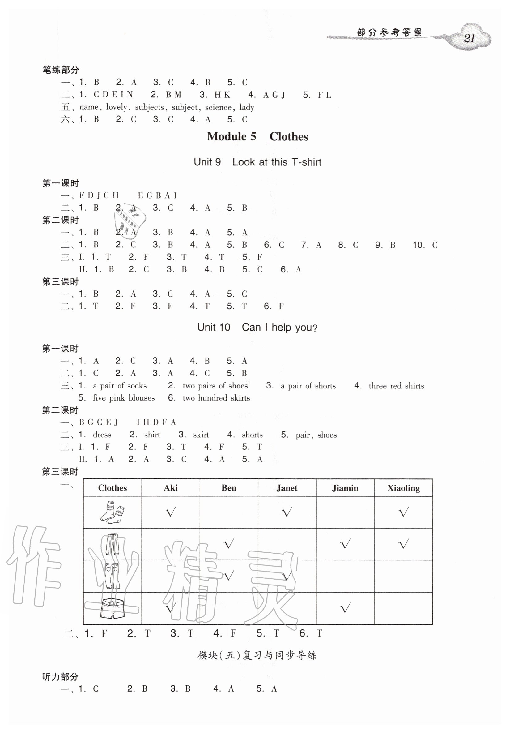 2020年小學英語雙基同步導學導練四年級上冊廣州版 第5頁