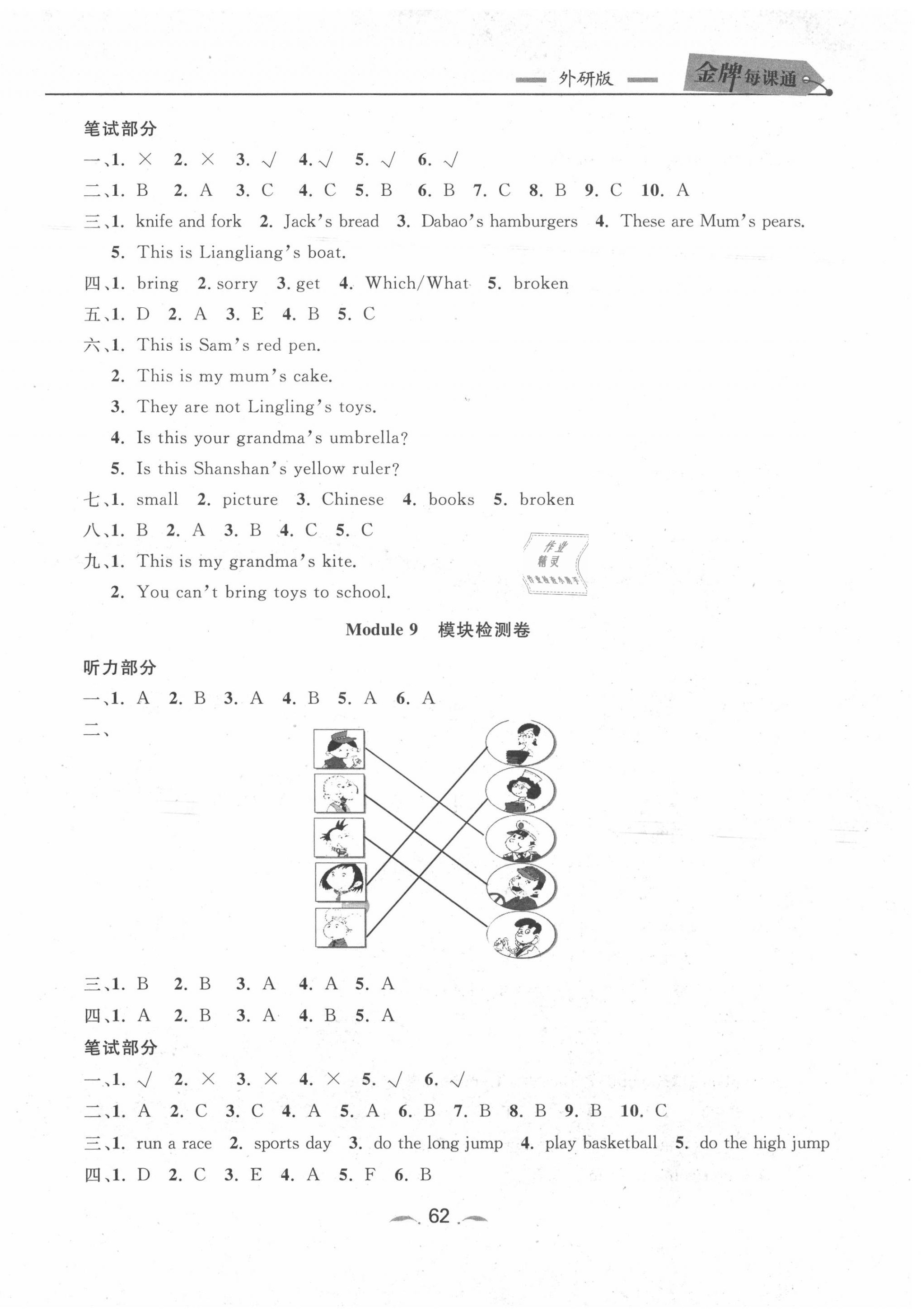 2020年點(diǎn)石成金金牌每課通三年級(jí)英語上冊外研版大連專版 第6頁