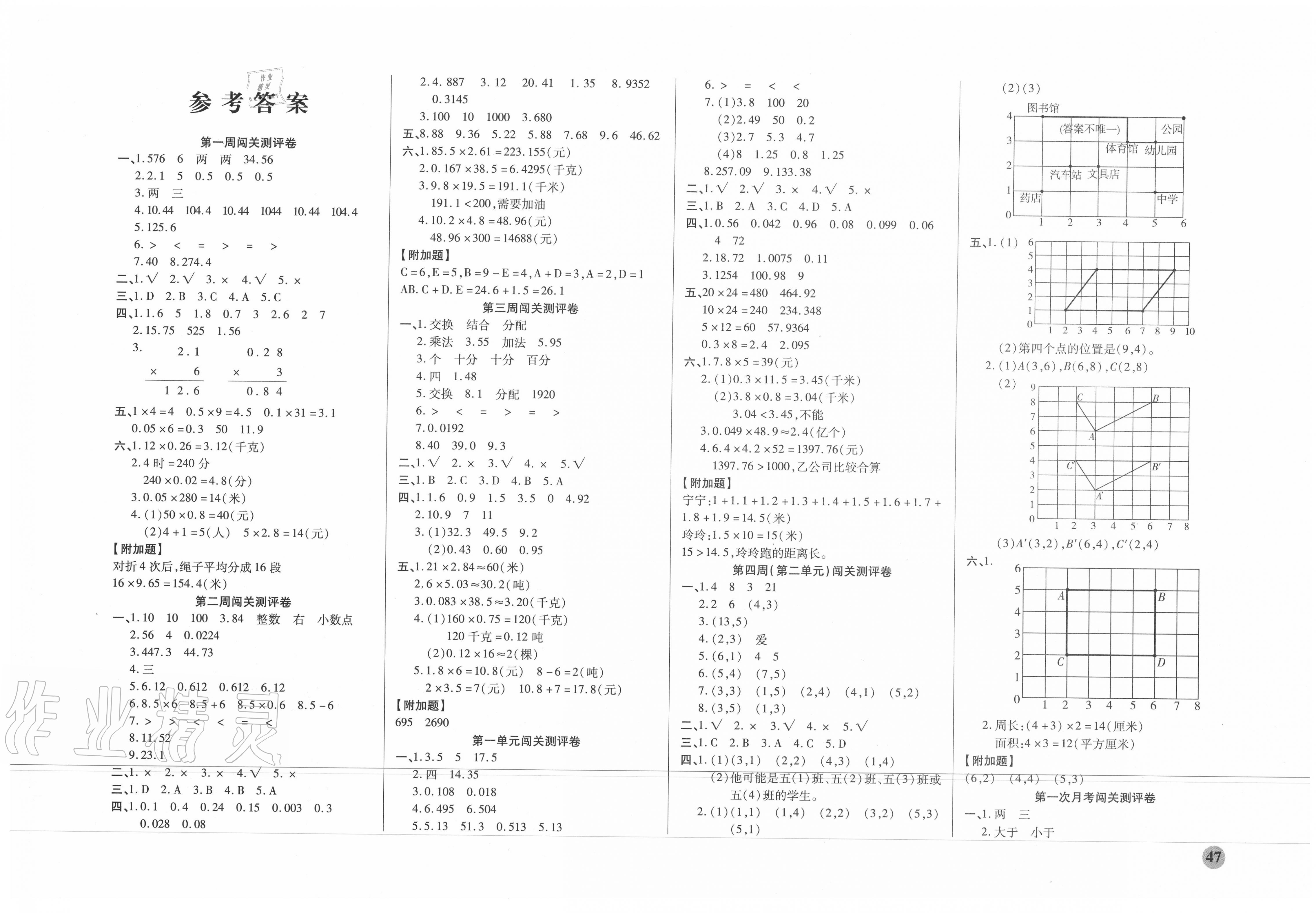 2020年大顯身手練考卷五年級數學上冊人教版 第1頁