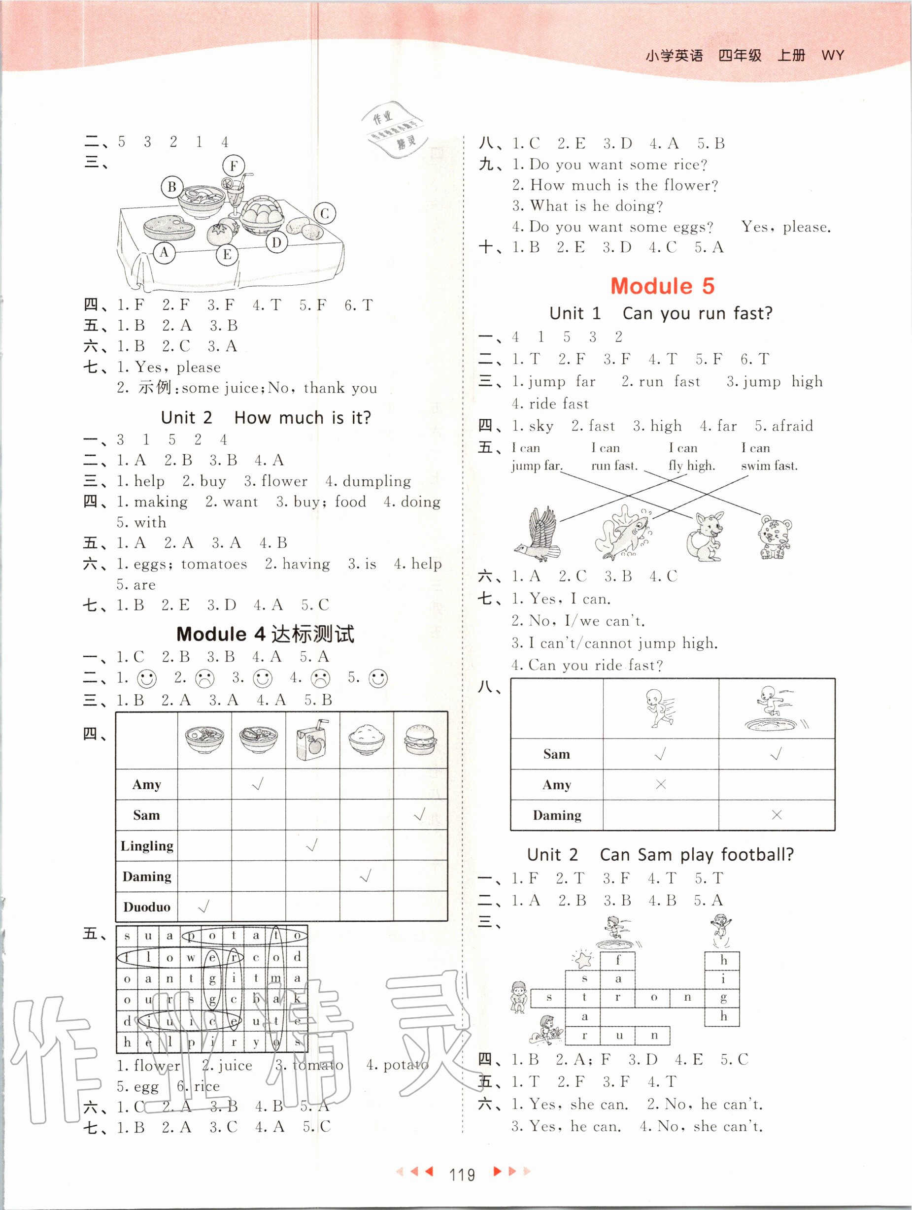 2020年53天天練小學(xué)英語四年級(jí)上冊(cè)外研版 第5頁