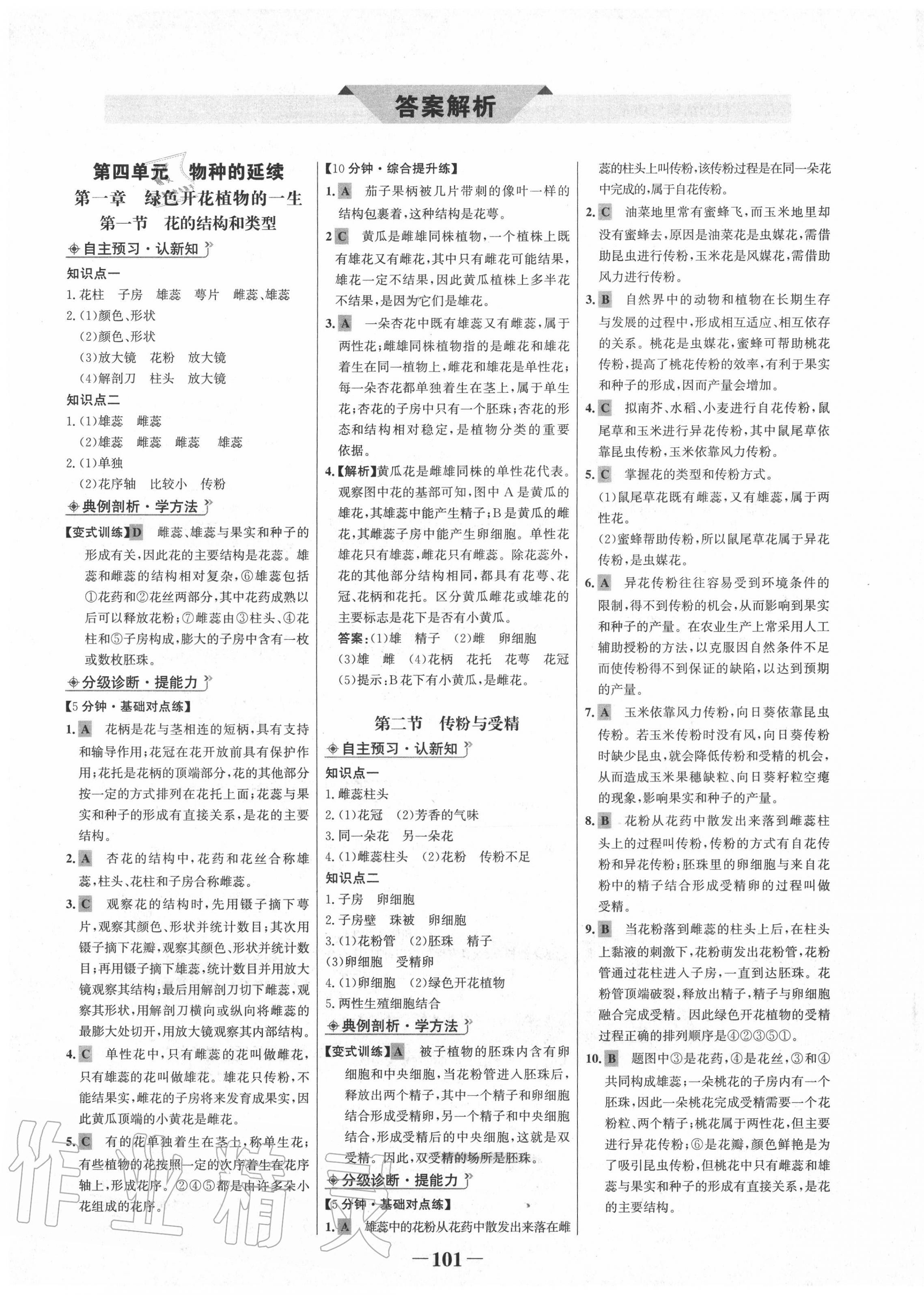 2020年世紀(jì)金榜金榜學(xué)案八年級(jí)生物上冊(cè)濟(jì)南版 第1頁(yè)