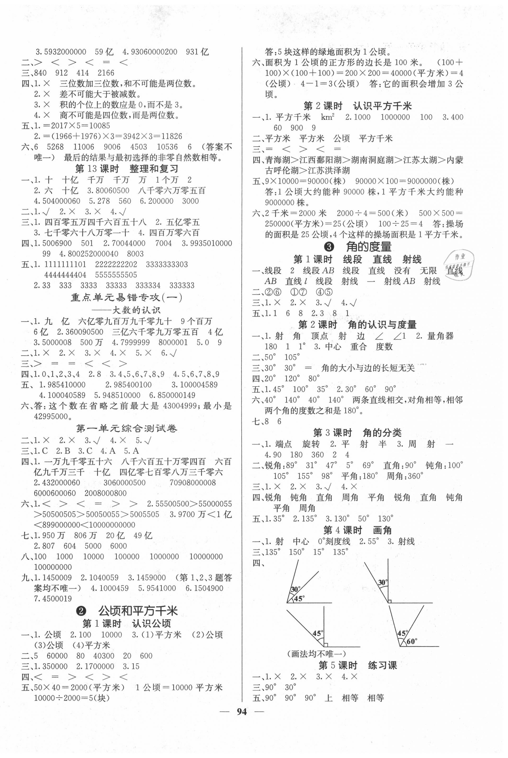 2020年梯田文化課堂內(nèi)外四年級(jí)數(shù)學(xué)上冊(cè)人教版 第2頁