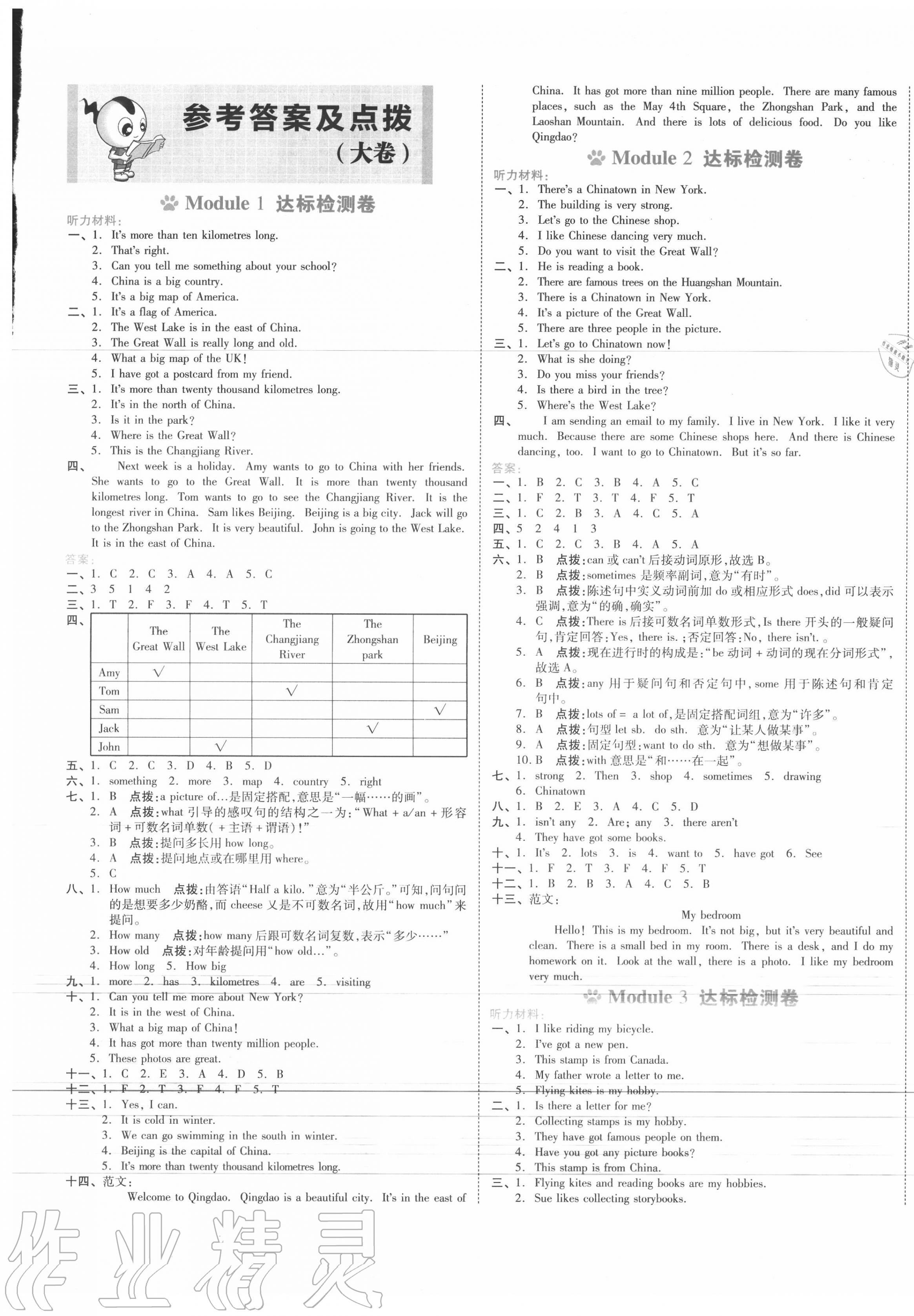 2020年好卷六年级英语上册外研版 第1页