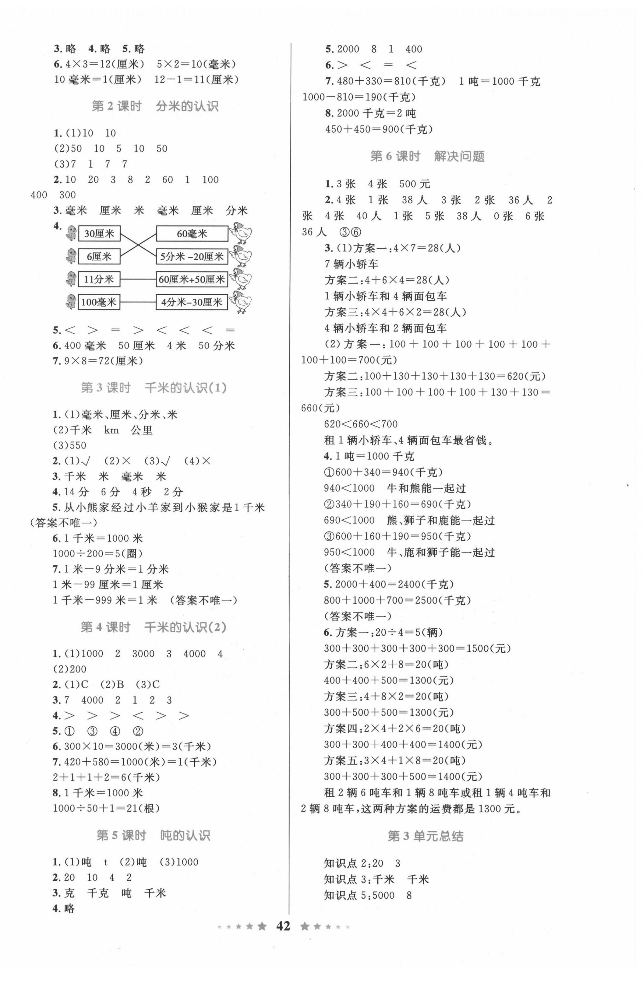 2020年小學(xué)同步測控全優(yōu)設(shè)計(jì)三年級數(shù)學(xué)上冊人教版 第2頁