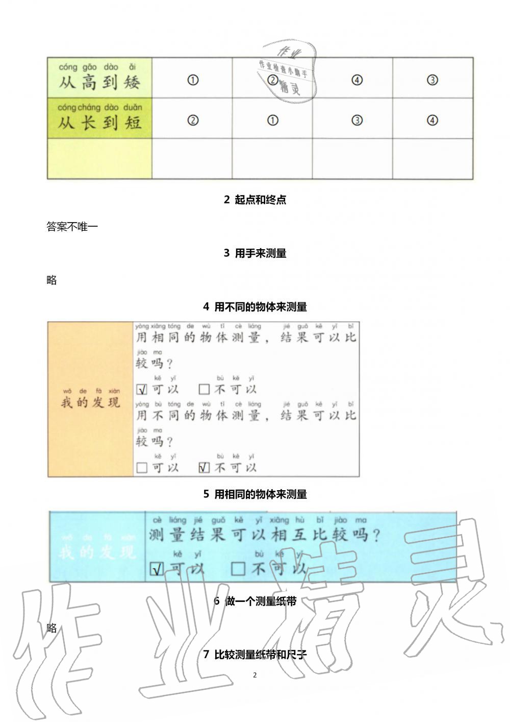 2020年科学学生活动手册一年级上册教科版 第2页