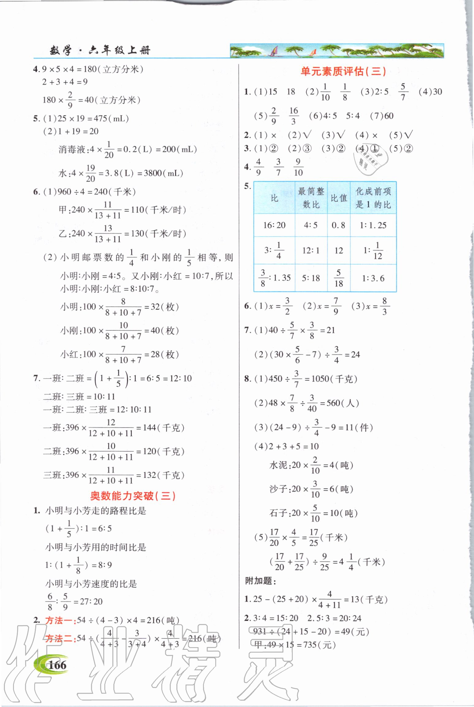 2020年世紀(jì)英才引探練創(chuàng)英才教程六年級數(shù)學(xué)上冊蘇教版 第6頁