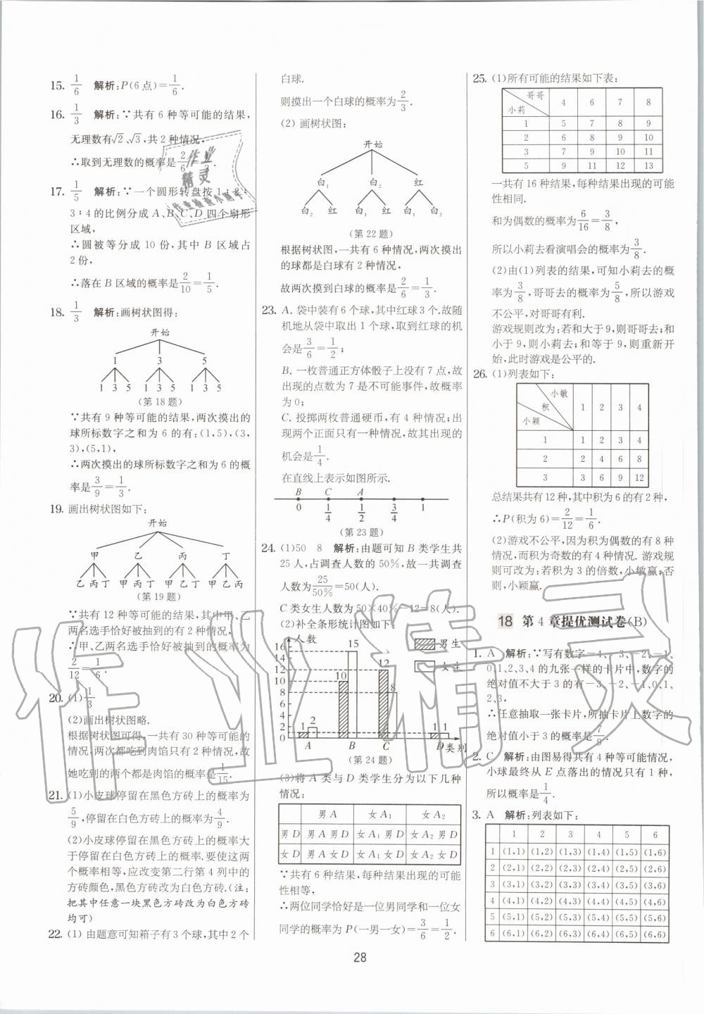 2020年實(shí)驗(yàn)班提優(yōu)大考卷九年級(jí)數(shù)學(xué)上冊(cè)蘇科版江蘇專用 參考答案第28頁(yè)