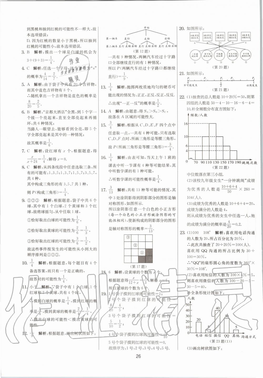2020年實(shí)驗(yàn)班提優(yōu)大考卷九年級數(shù)學(xué)上冊蘇科版江蘇專用 參考答案第26頁