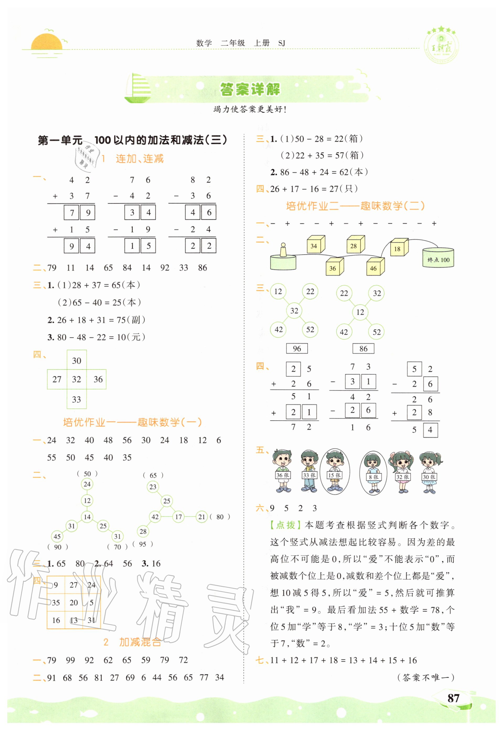 2020年王朝霞德才兼?zhèn)渥鳂I(yè)創(chuàng)新設(shè)計(jì)二年級(jí)數(shù)學(xué)上冊(cè)蘇教版 第1頁(yè)