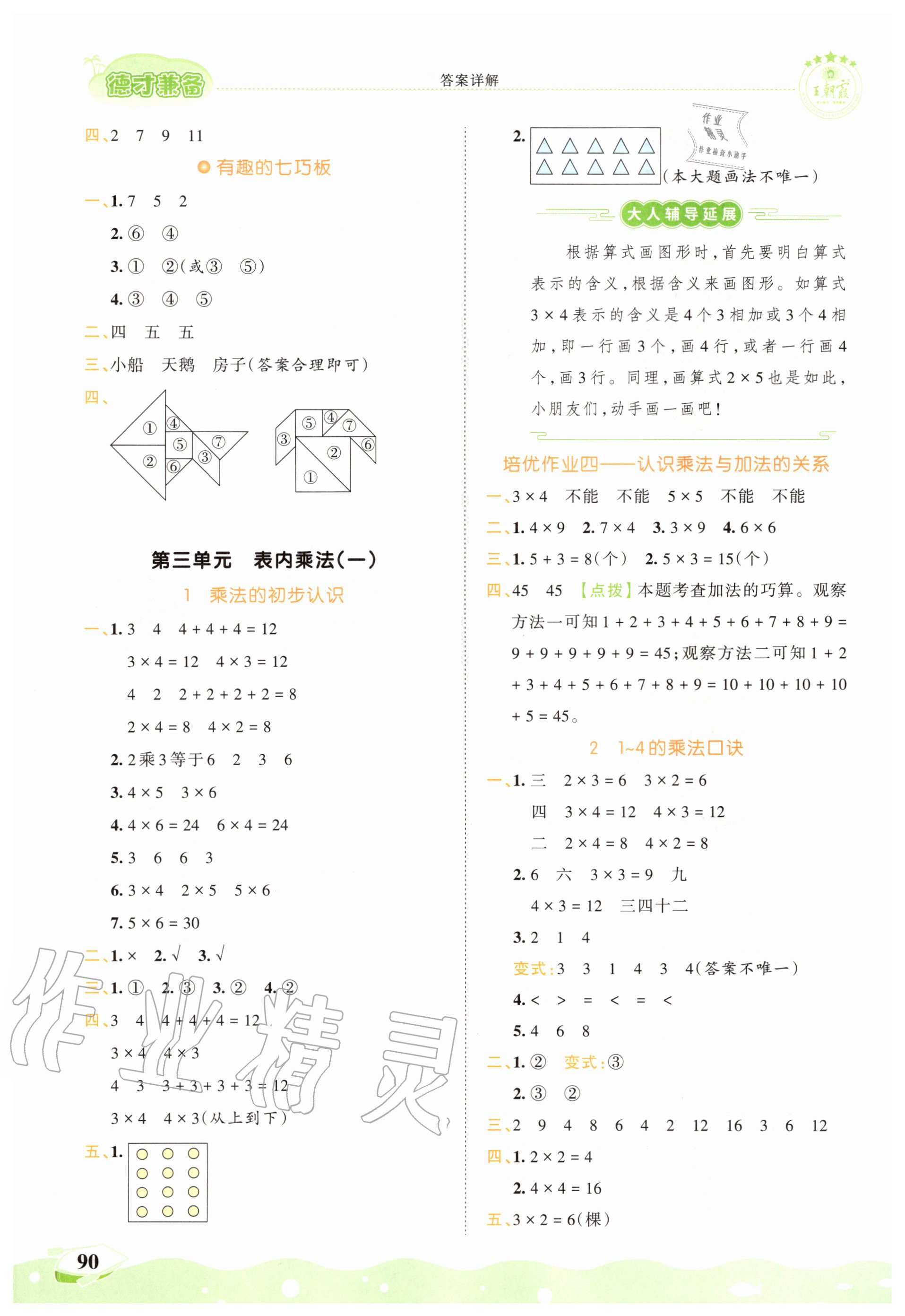 2020年王朝霞德才兼?zhèn)渥鳂I(yè)創(chuàng)新設(shè)計(jì)二年級(jí)數(shù)學(xué)上冊(cè)蘇教版 第4頁(yè)