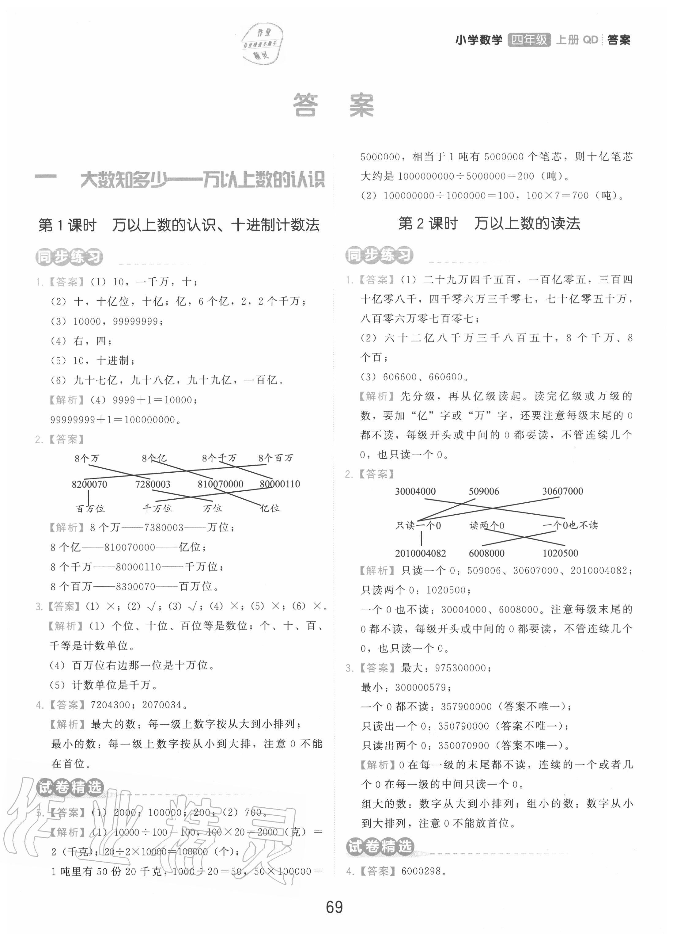 2020年學(xué)而思基本功同步練四年級(jí)數(shù)學(xué)上冊(cè)青島版 第1頁