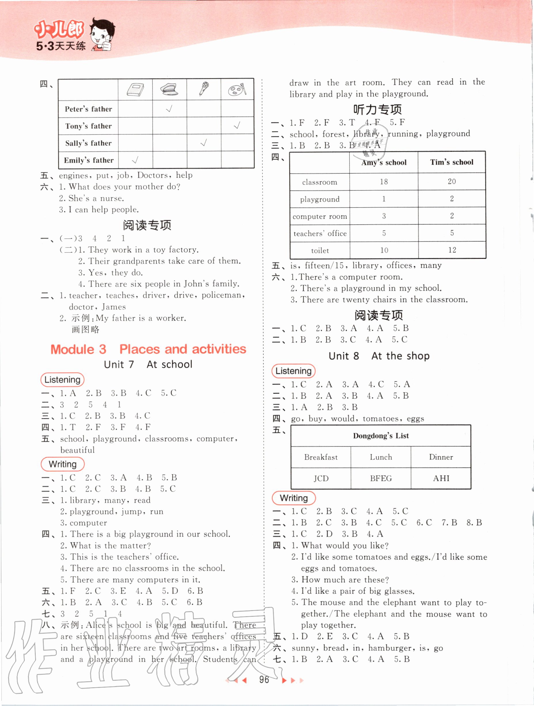 2020年53天天練四年級英語上冊滬教版 第4頁