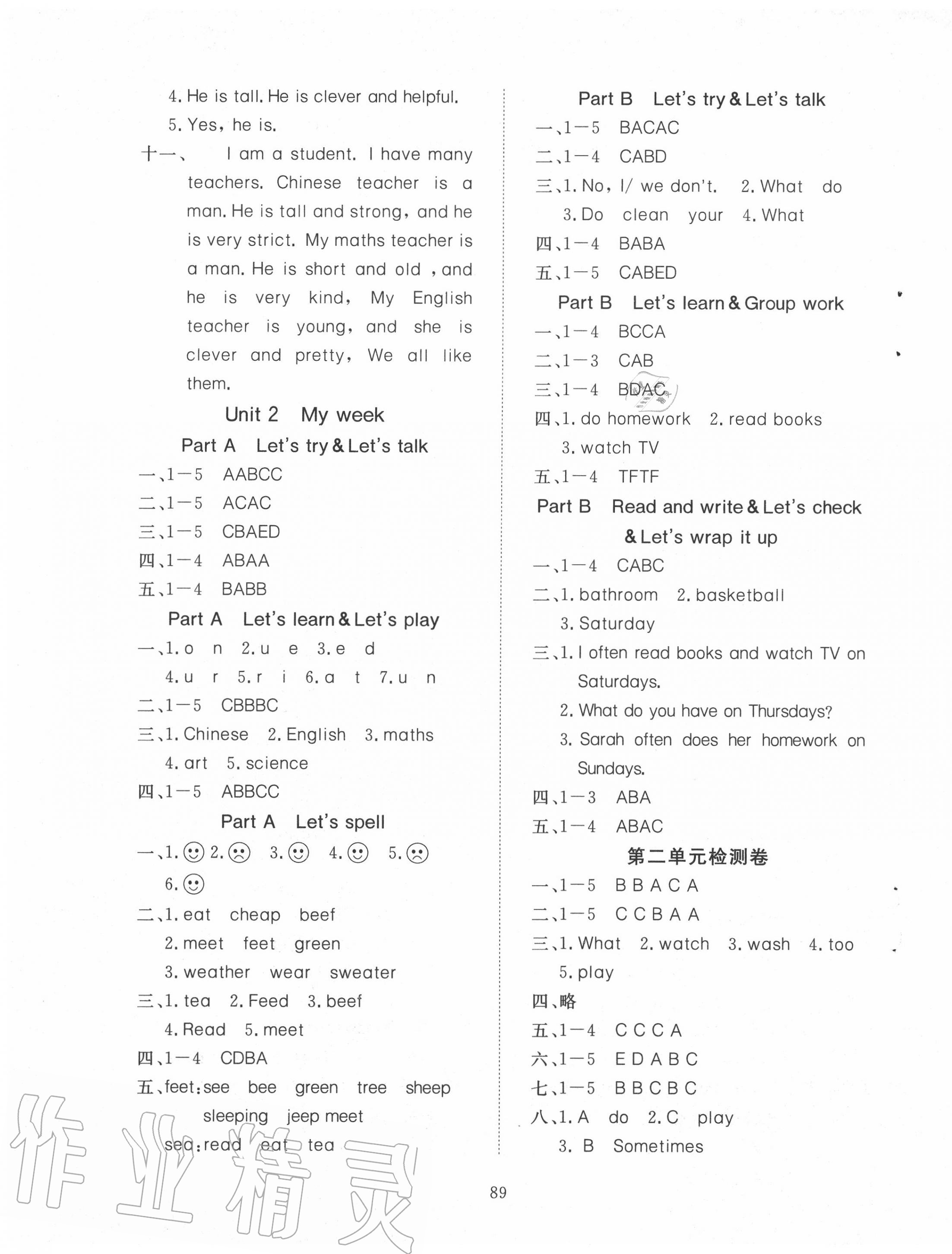 2020年351高效課堂導(dǎo)學(xué)案五年級英語上冊人教PEP版 第2頁