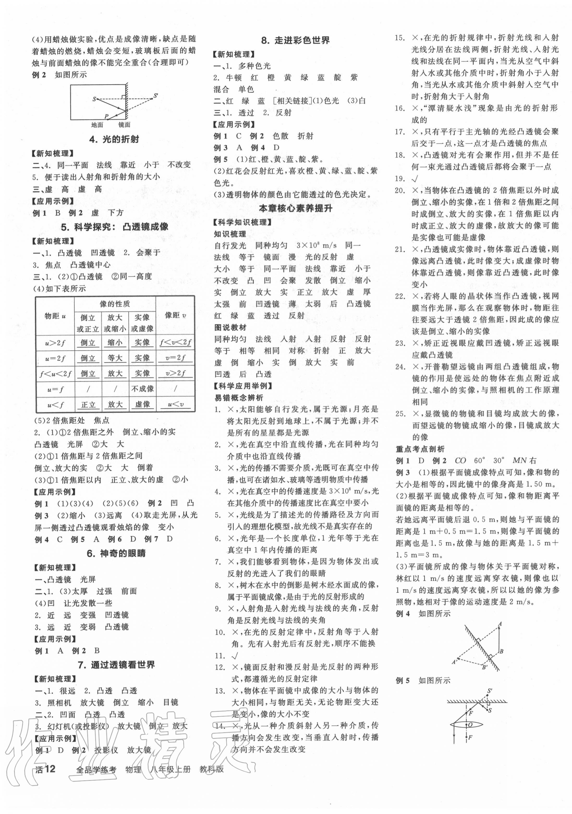 2020年全品学练考八年级物理上册教科版江西专版 第3页