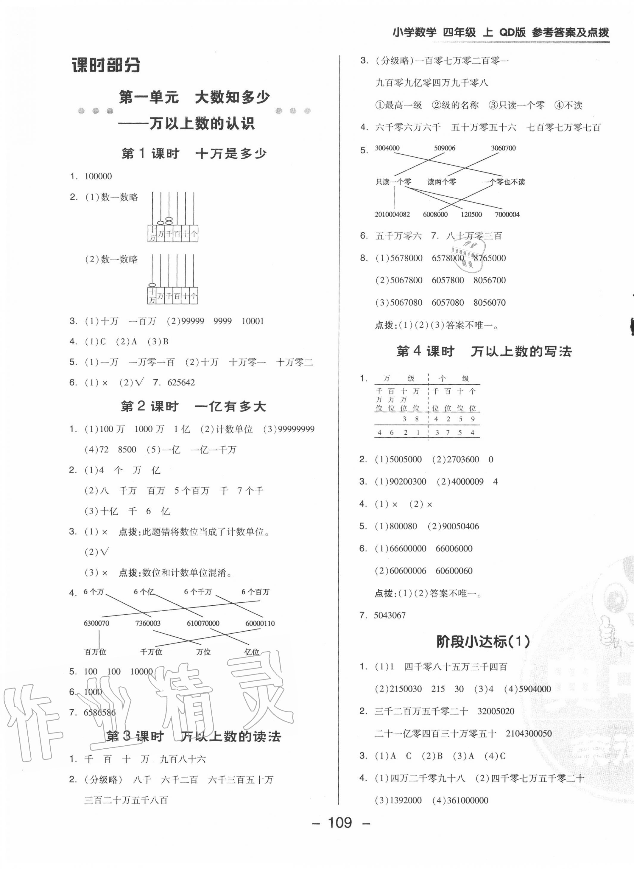 2020年綜合應(yīng)用創(chuàng)新題典中點四年級數(shù)學上冊青島版 參考答案第5頁