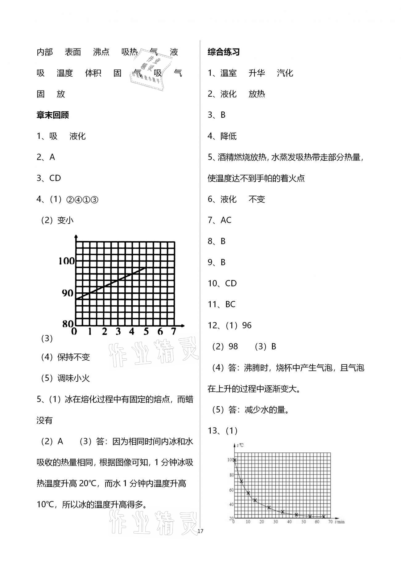 2020年基礎(chǔ)訓(xùn)練八年級物理上冊人教版大象出版社 參考答案第17頁