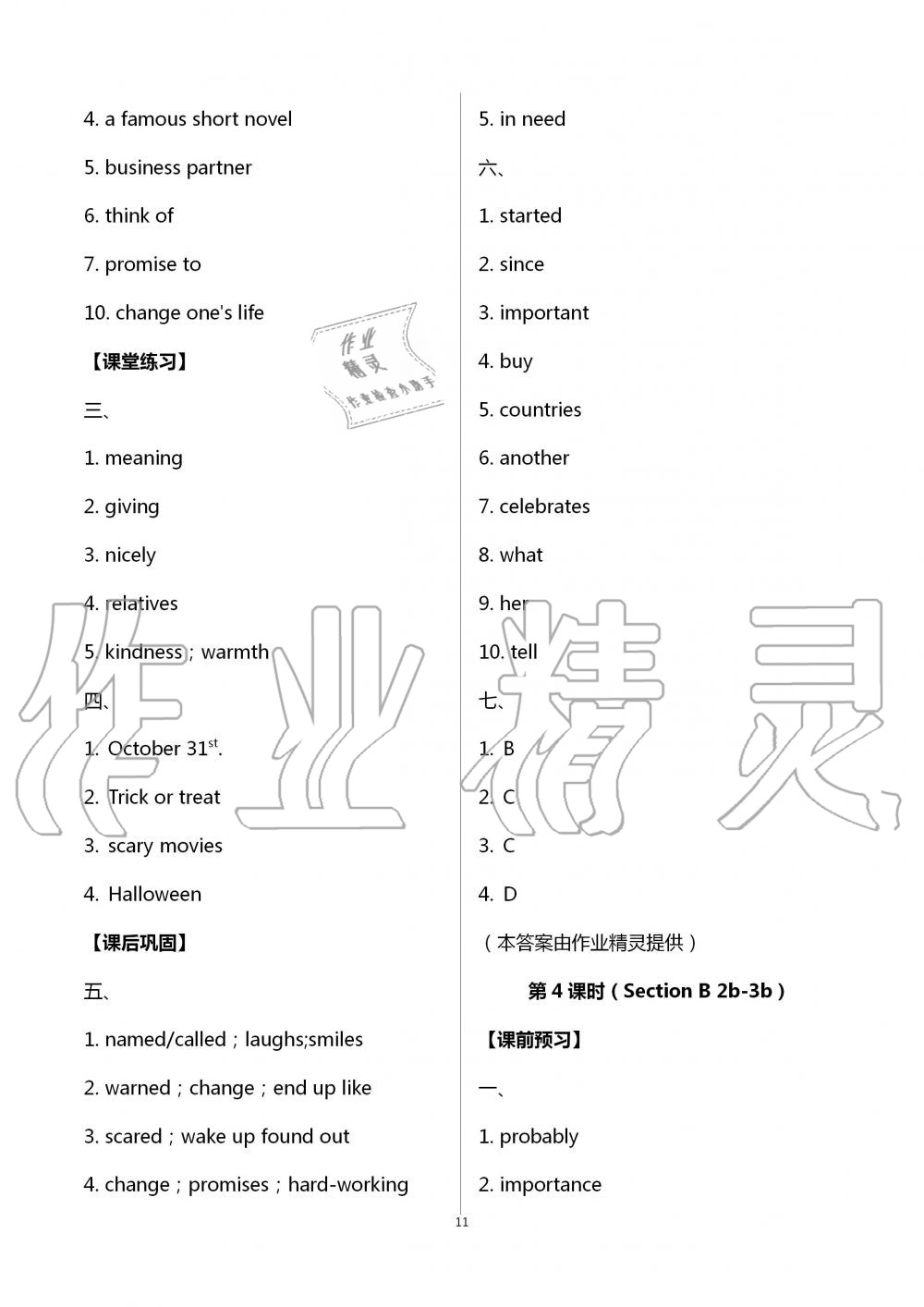 2020年基础训练九年级英语全一册人教版大象出版社 第11页