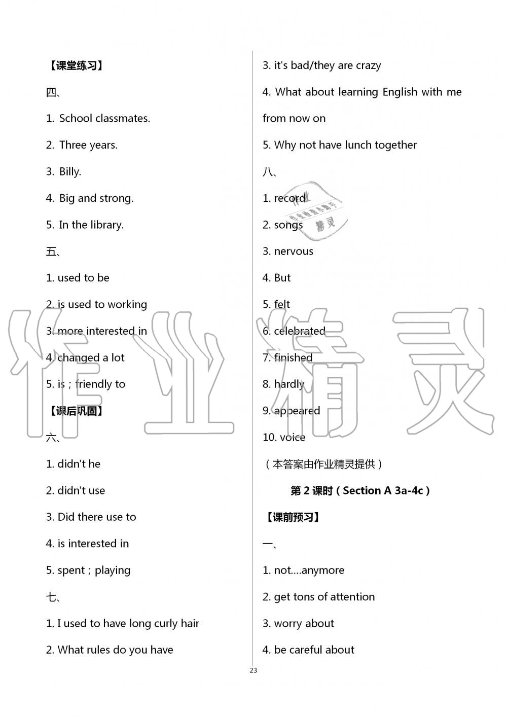 2020年基礎(chǔ)訓(xùn)練九年級英語全一冊人教版大象出版社 第23頁