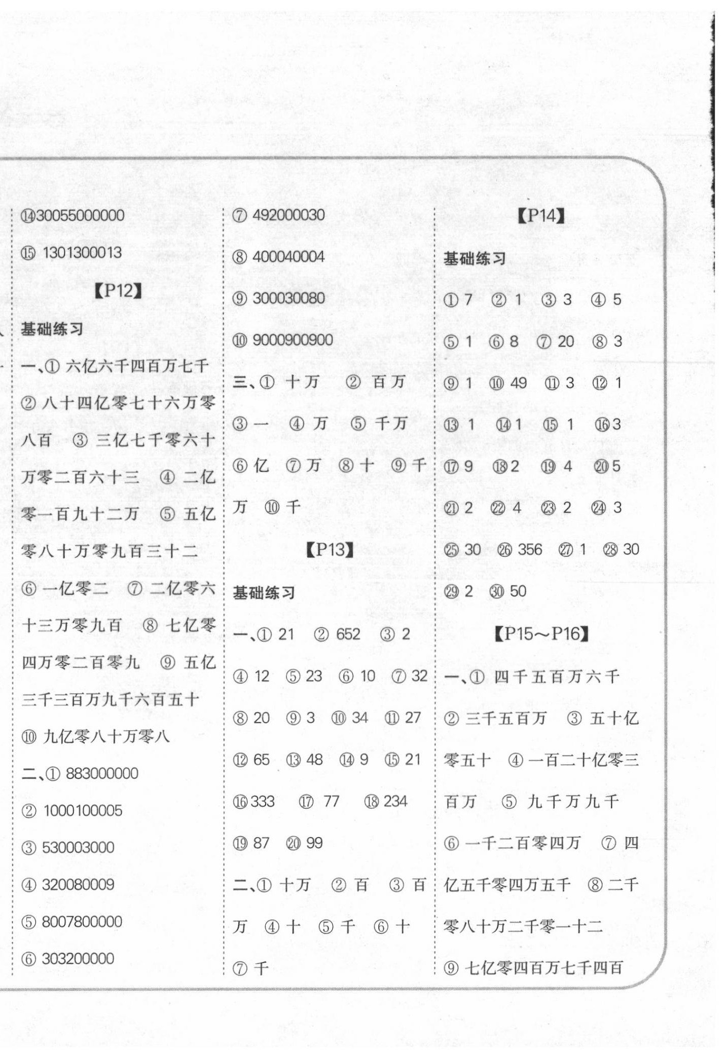 2020年培優(yōu)口算題卡四年級上冊人教版 第4頁