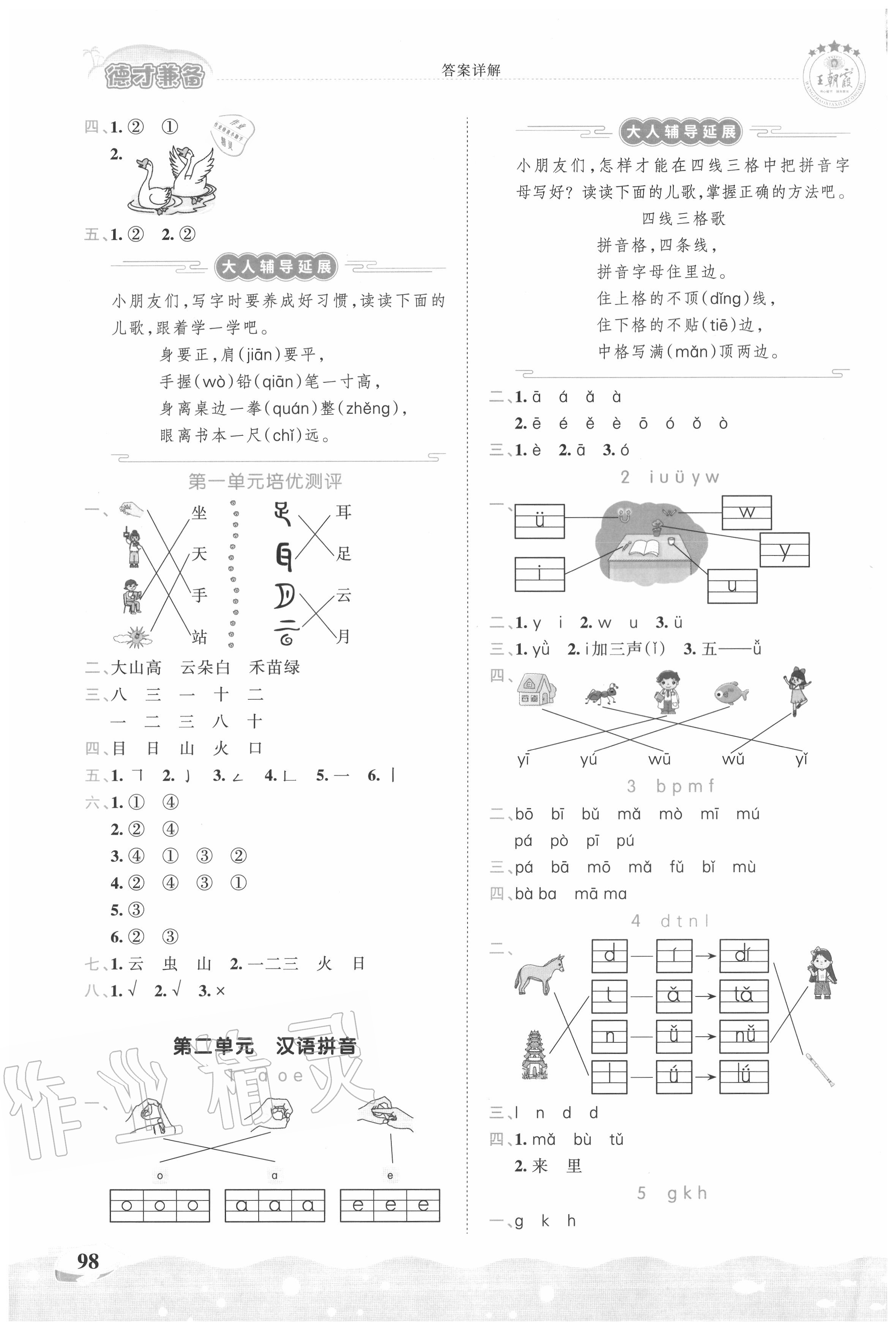 2020年王朝霞德才兼?zhèn)渥鳂I(yè)創(chuàng)新設(shè)計一年級語文上冊人教版 第2頁