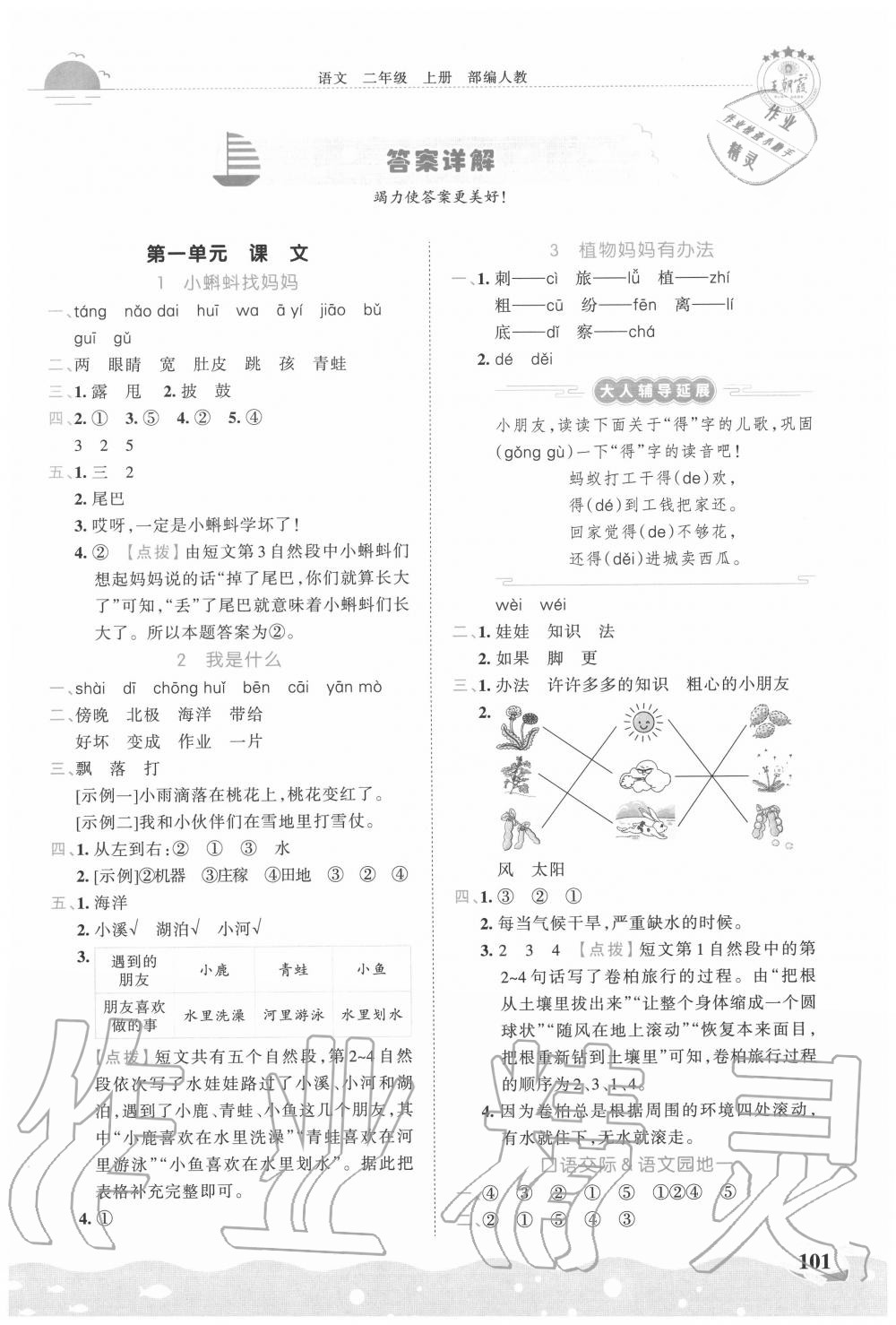 2020年王朝霞德才兼?zhèn)渥鳂I(yè)創(chuàng)新設(shè)計(jì)二年級(jí)語文上冊(cè)人教版 第1頁