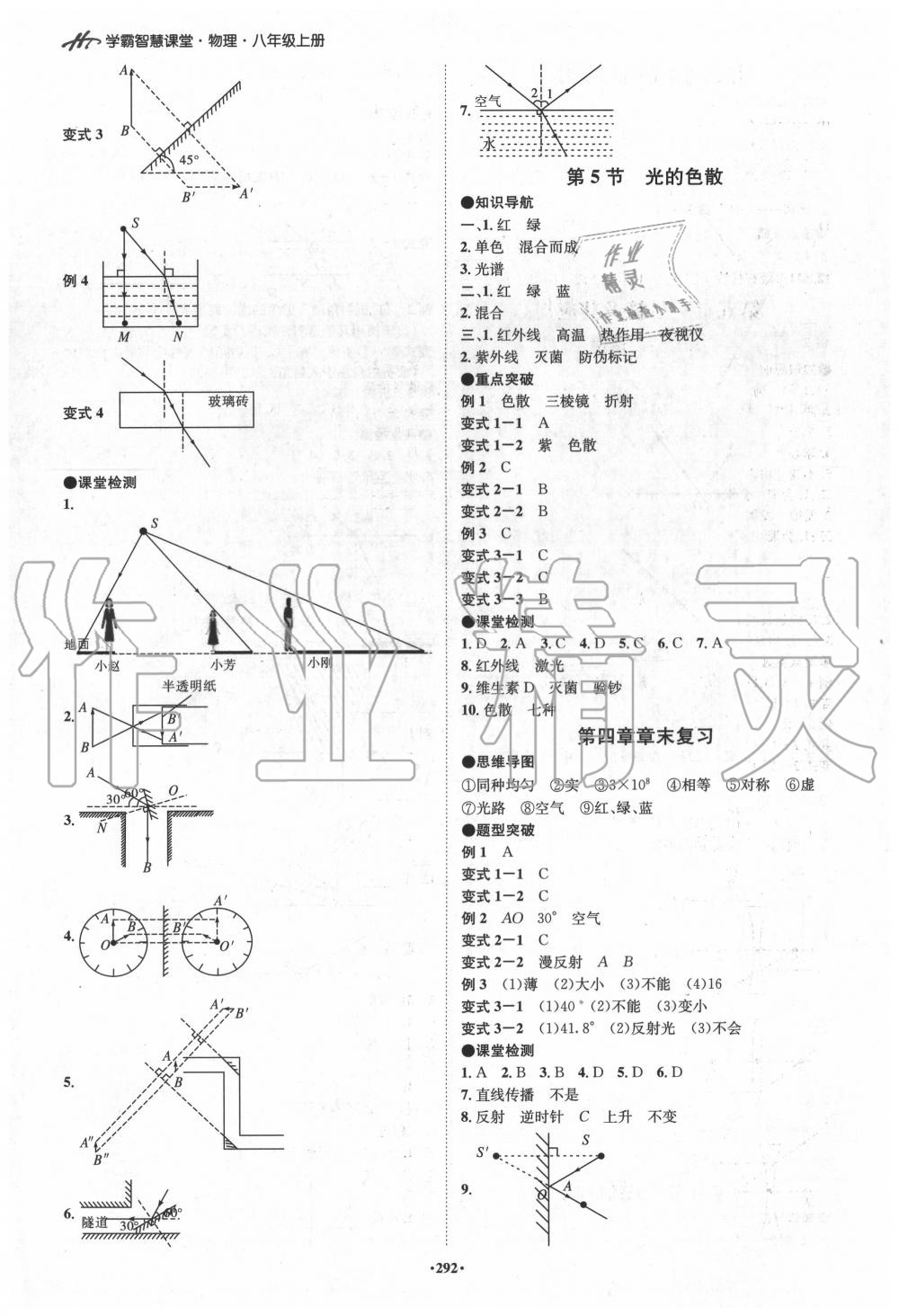 2020年學霸智慧課堂八年級物理上冊人教版 參考答案第8頁