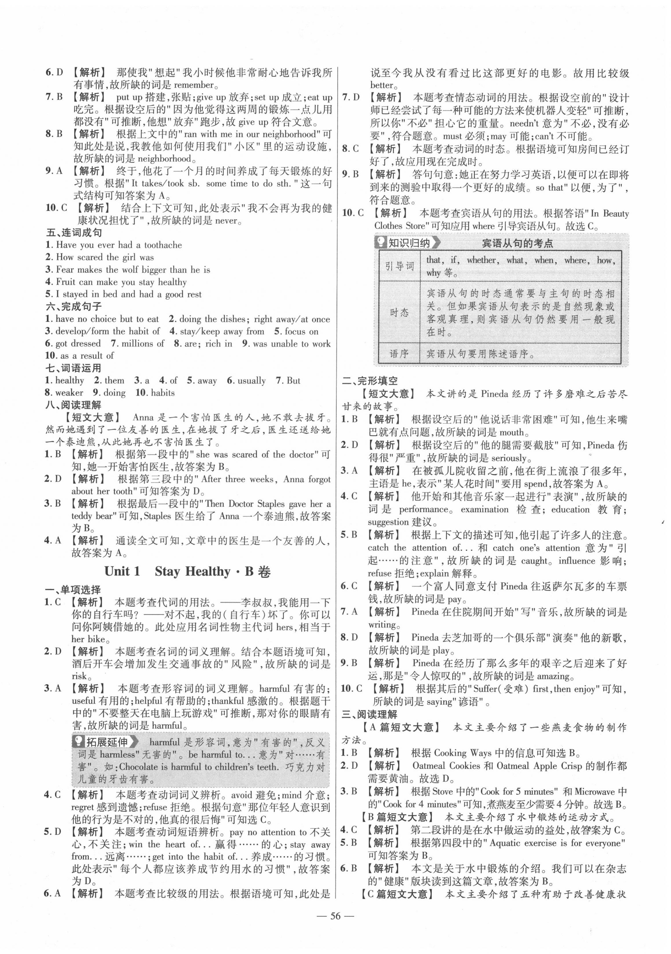 2020年金考卷活頁題選九年級英語全一冊冀教版 參考答案第2頁