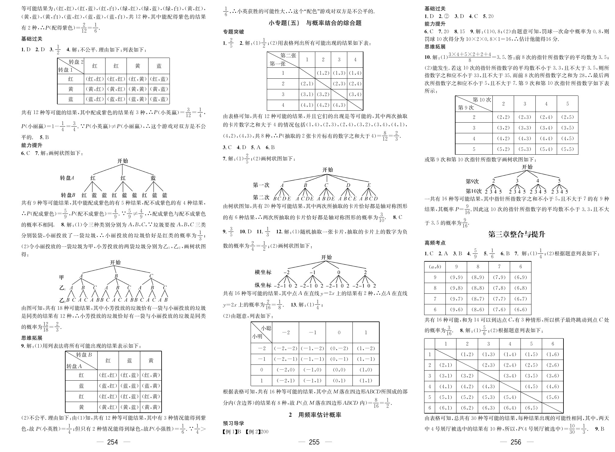 2020年名师测控九年级数学上册人教版贵阳专版 参考答案第6页