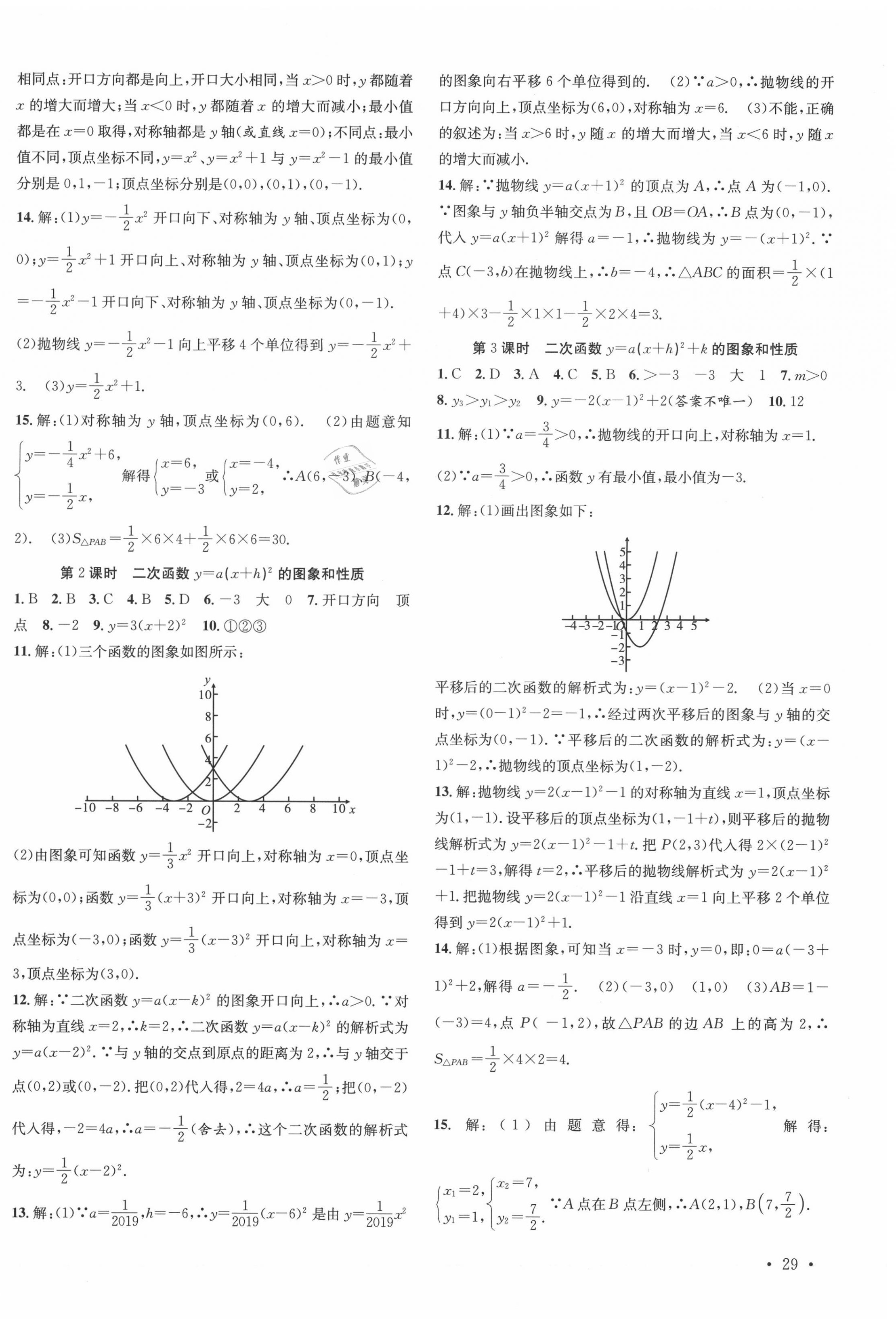 2020年活頁(yè)1加1課時(shí)作業(yè)加單元測(cè)試九年級(jí)數(shù)學(xué)上冊(cè)滬科版 第2頁(yè)