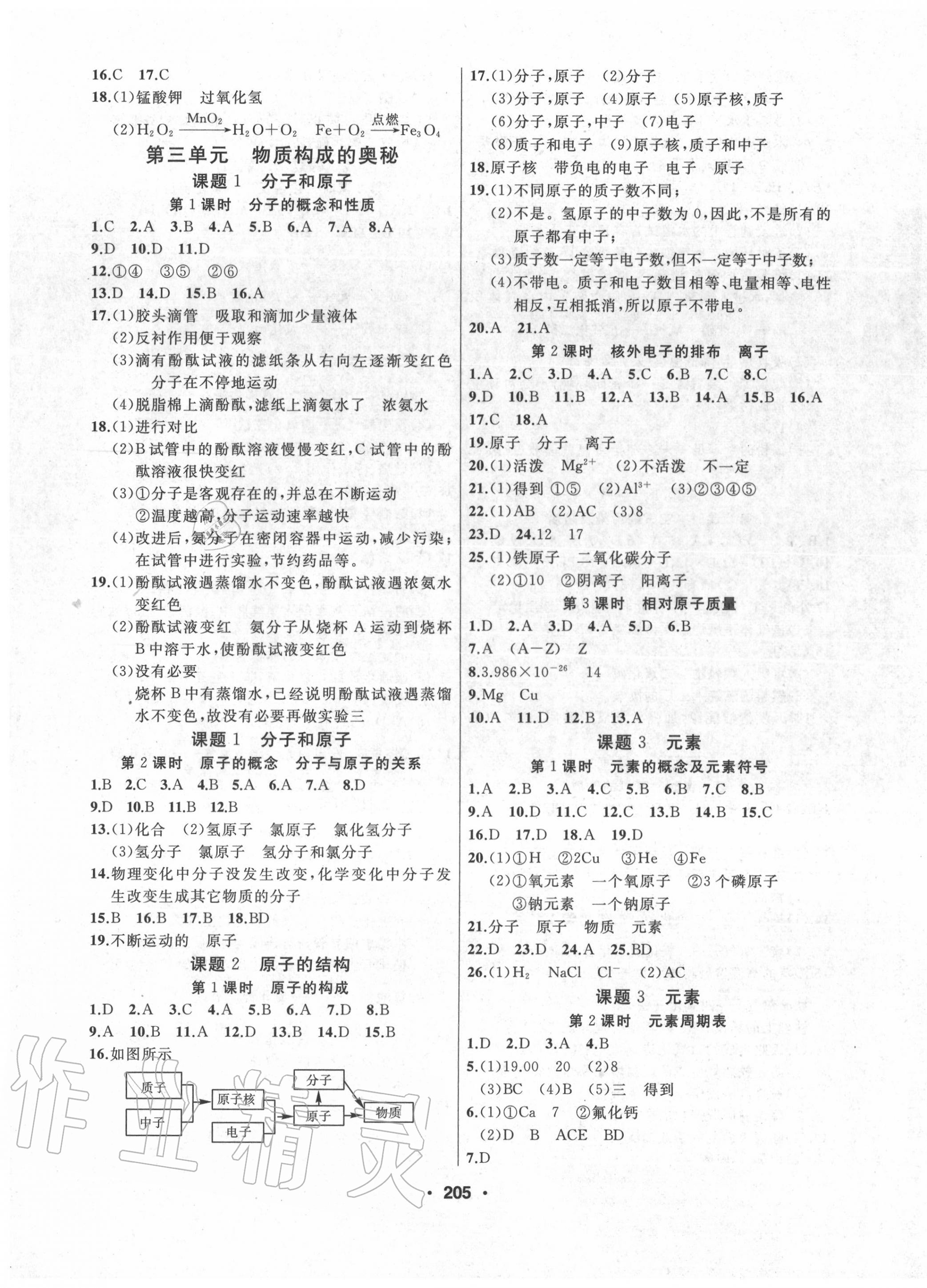 2020年试题优化课堂同步八年级化学全一册人教版54制 第3页