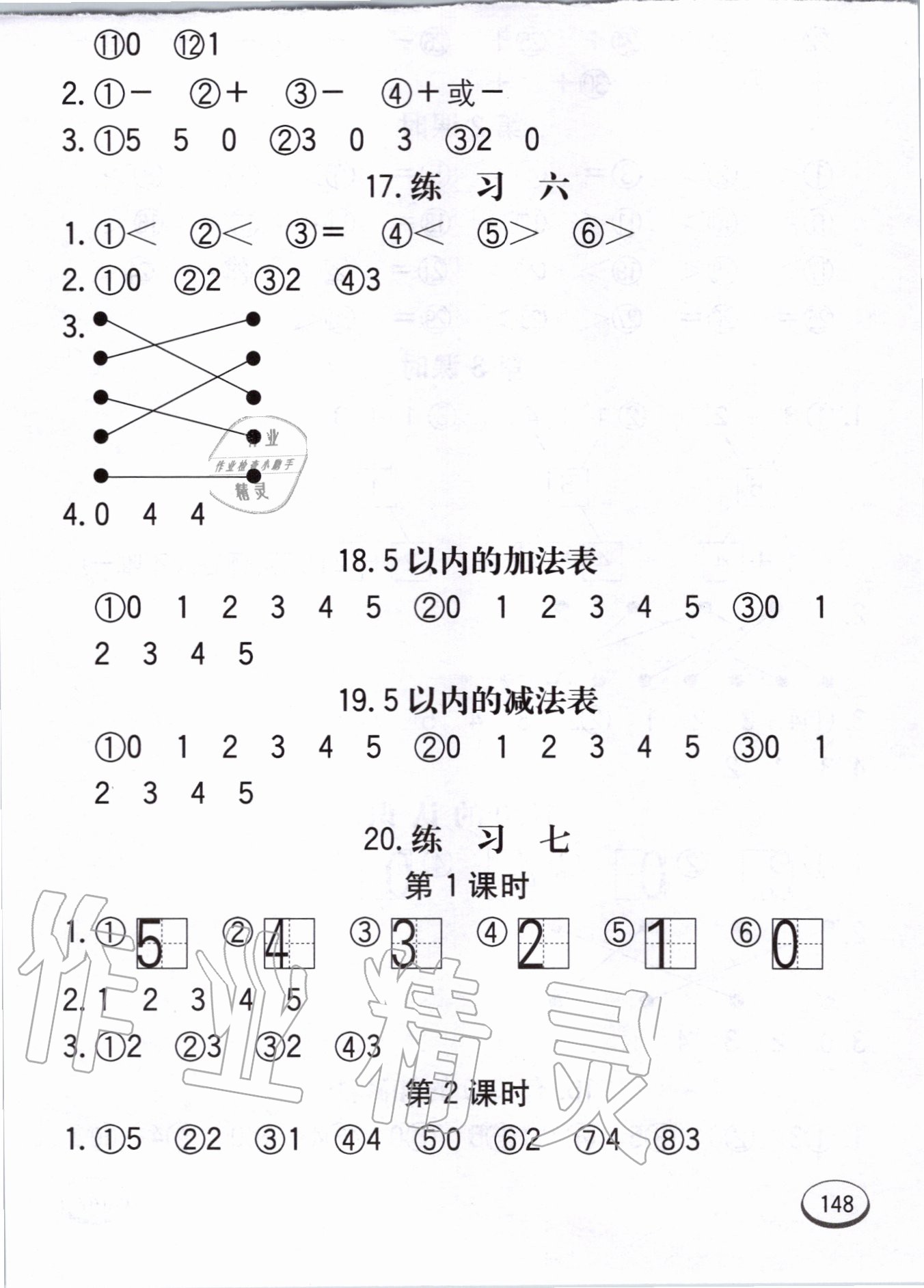 2020年七彩口算題卡一年級(jí)上冊(cè)人教版 第8頁(yè)