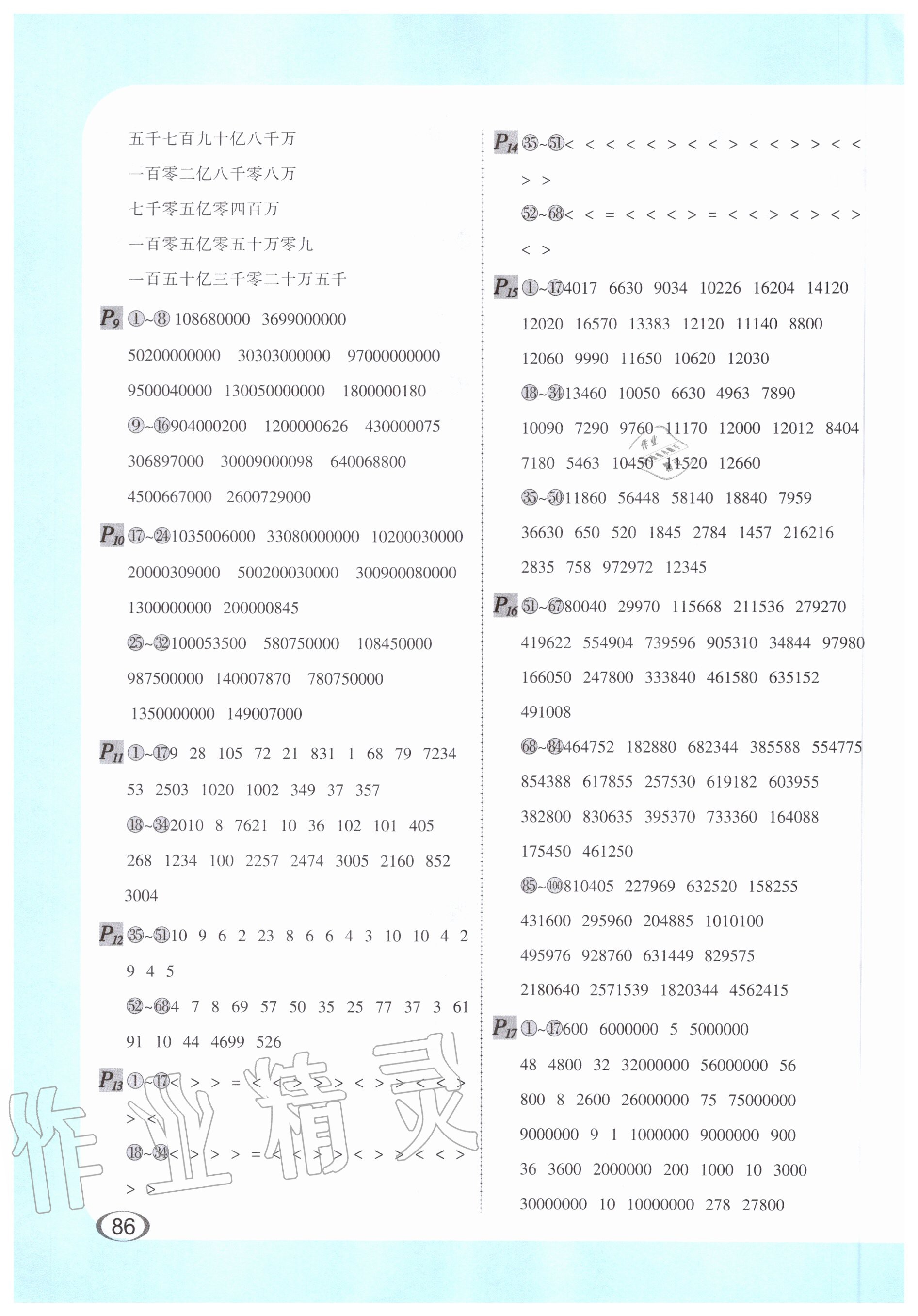 2020年全橫式每天100道口算題卡四年級上冊人教版 第2頁