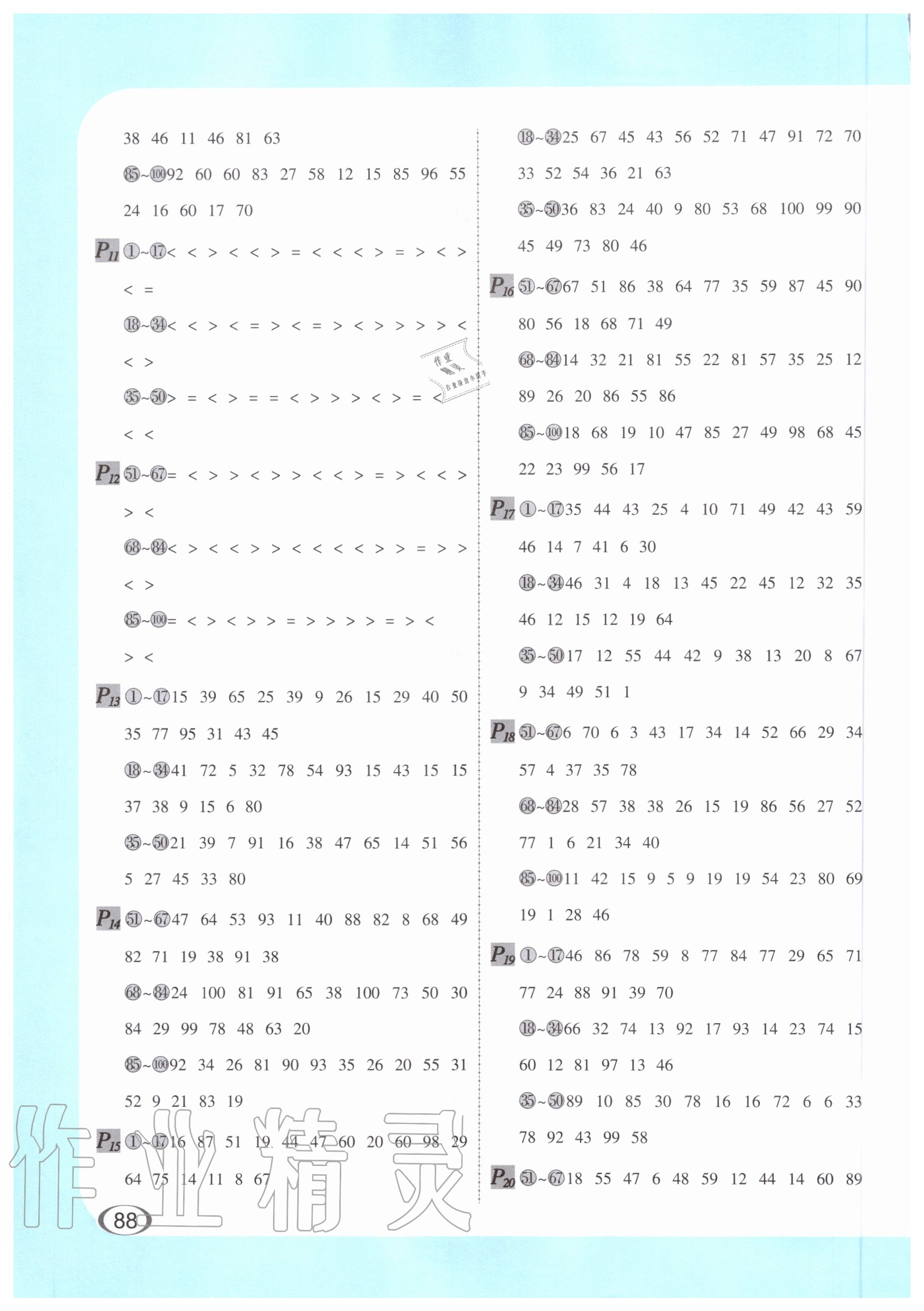 2020年全橫式每天100道口算題卡二年級上冊人教版 第2頁