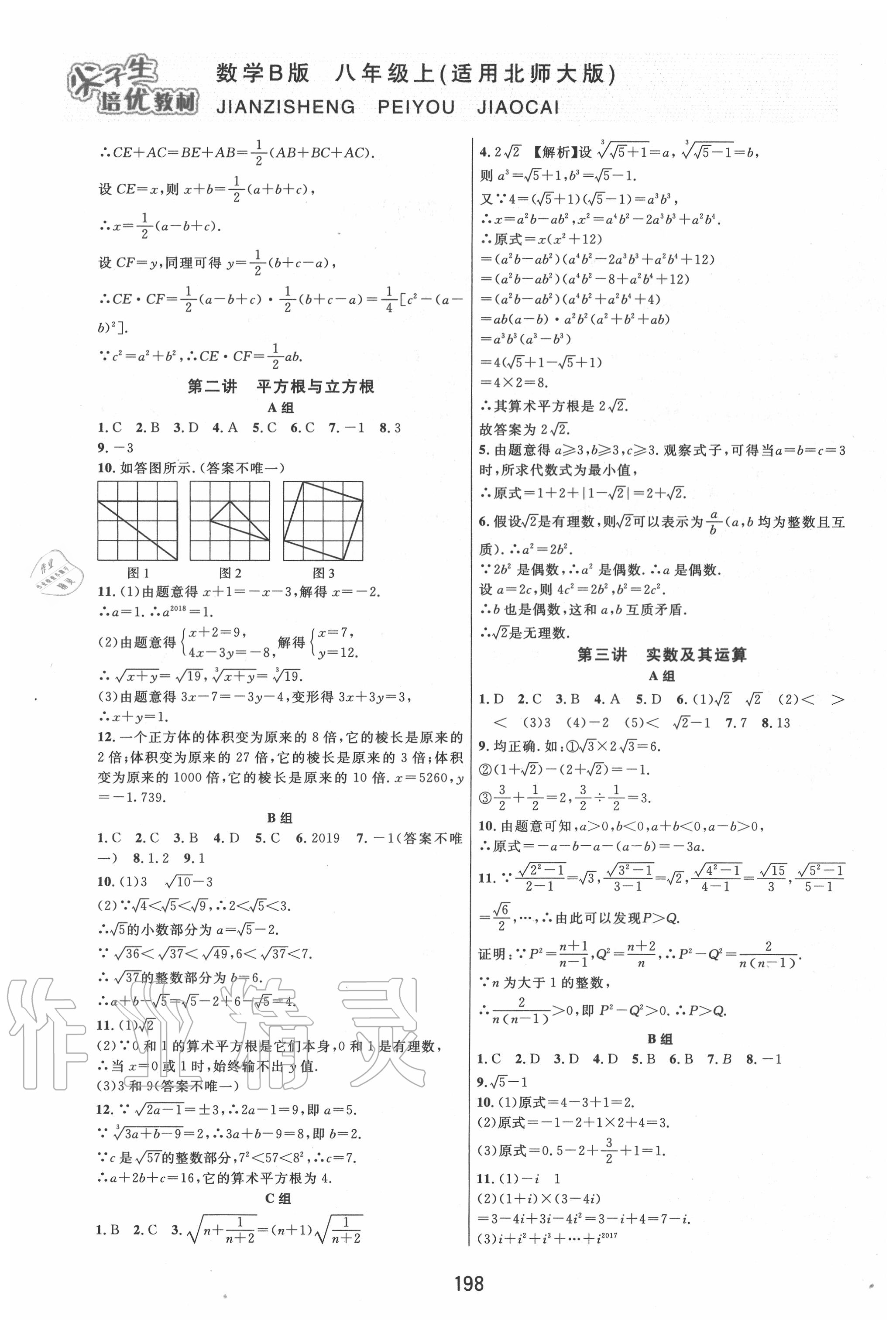 2020年尖子生培优教材八年级数学上册北师大版B版 第2页