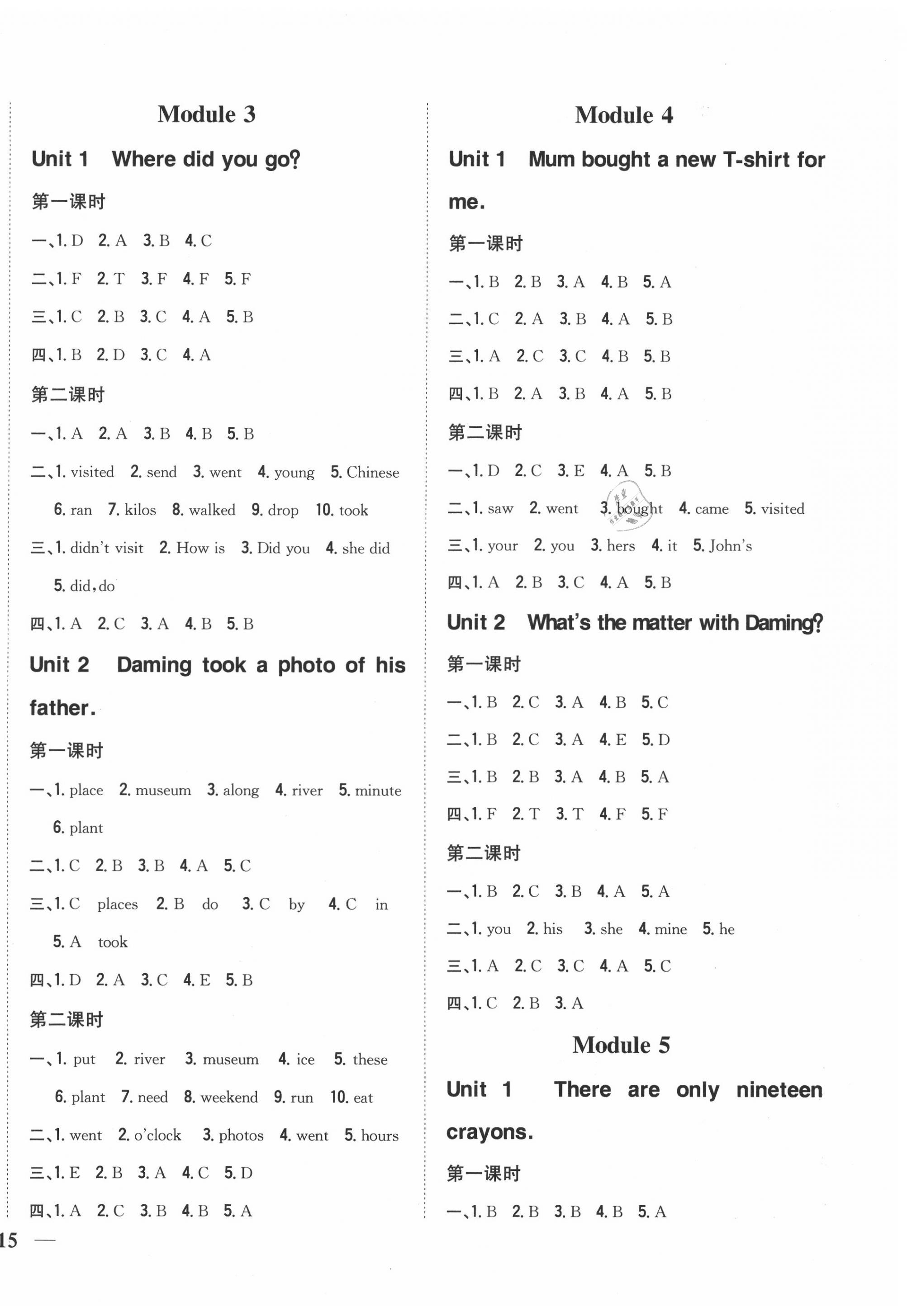 2020年全科王同步課時(shí)練習(xí)五年級(jí)英語(yǔ)上冊(cè)外研版 第2頁(yè)