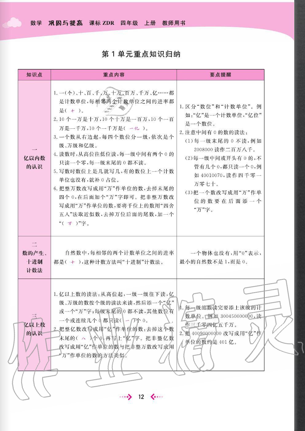 2020年快樂小博士鞏固與提高四年級(jí)數(shù)學(xué)上冊(cè)人教版 參考答案第14頁(yè)