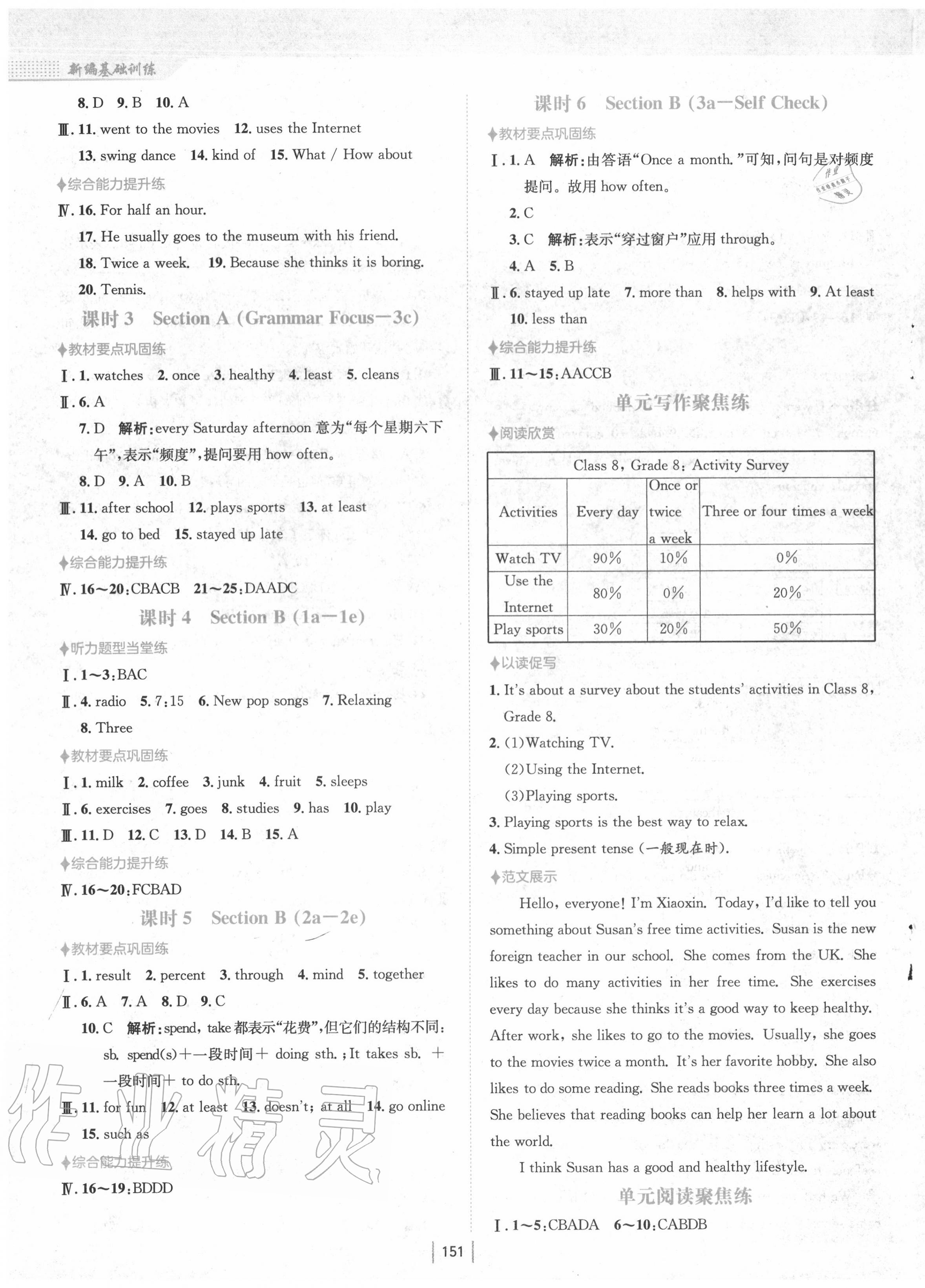 2020年新編基礎(chǔ)訓(xùn)練八年級(jí)英語上冊(cè)人教版 第3頁