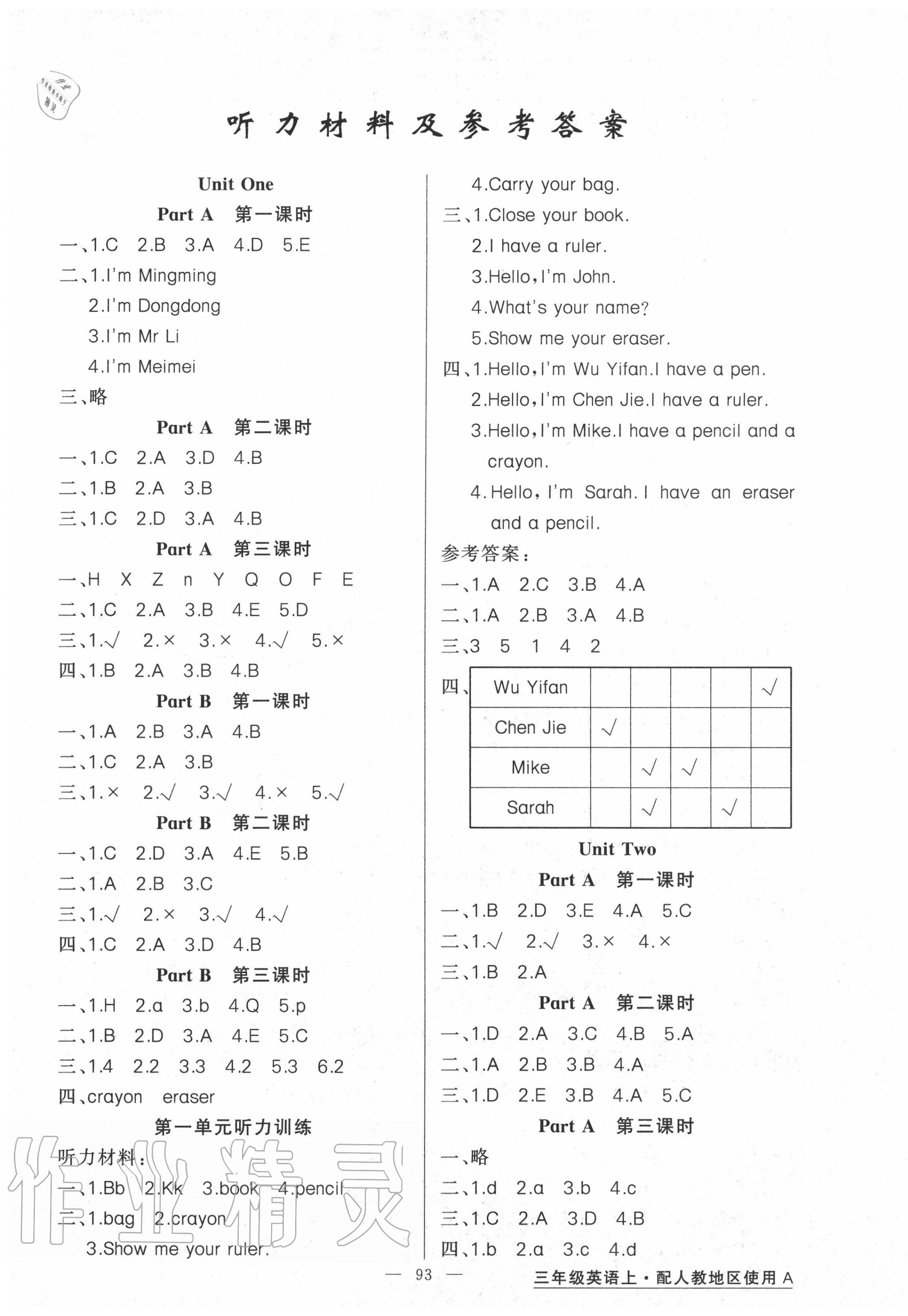 2020年黃岡金牌之路練闖考三年級(jí)英語(yǔ)上冊(cè)人教版 第1頁(yè)