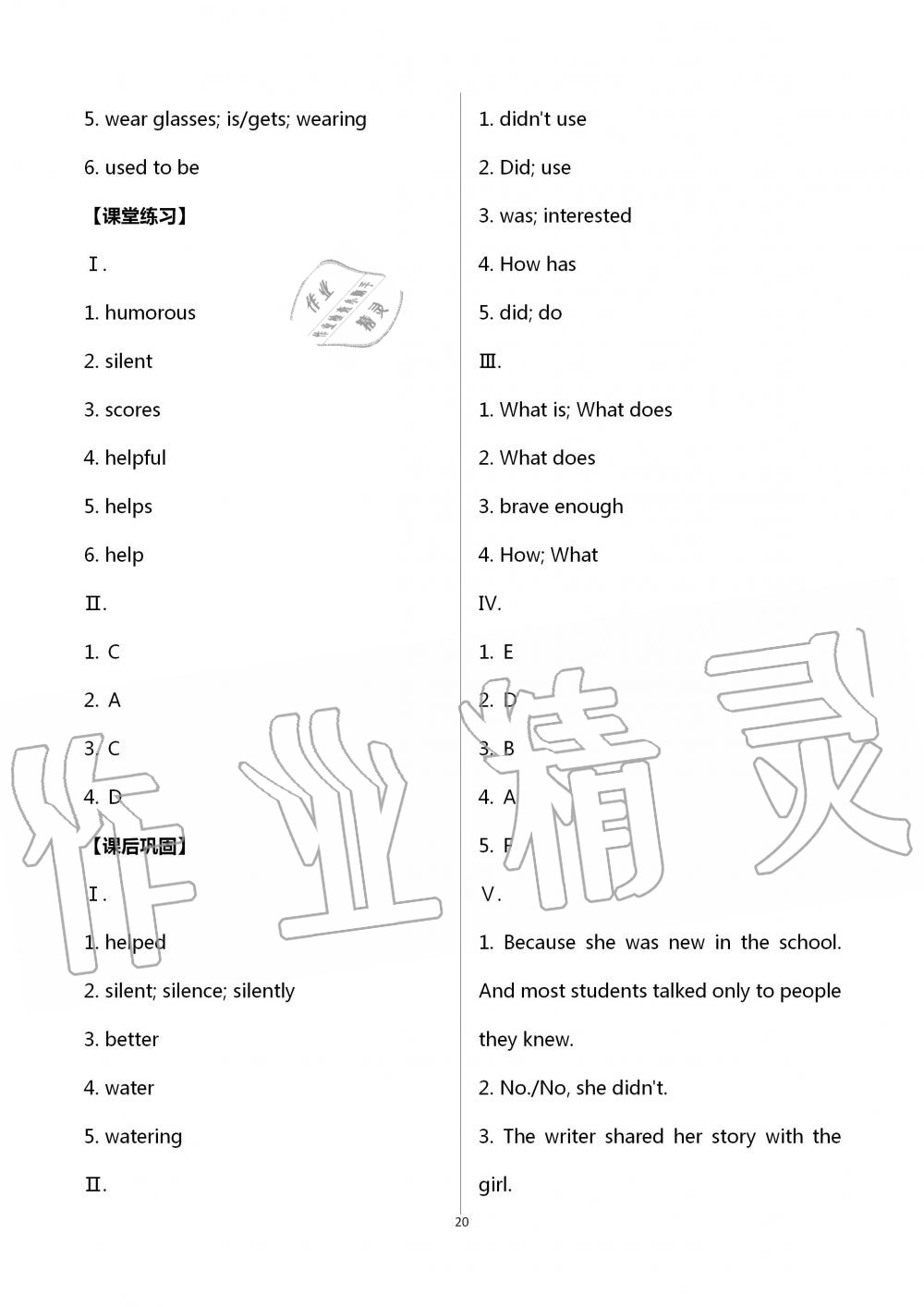 2020年學(xué)習(xí)指要九年級英語全一冊人教版 第20頁