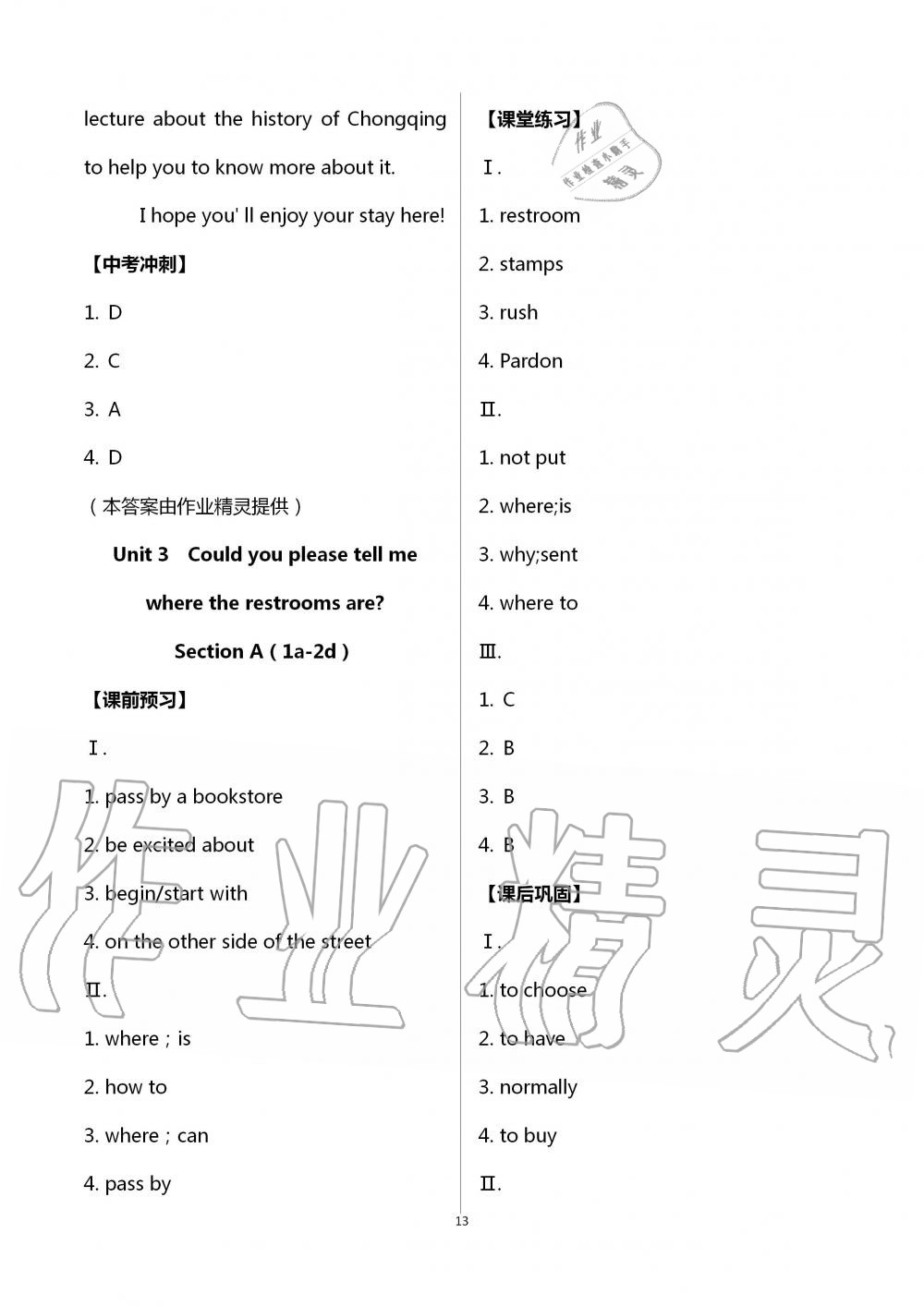 2020年學(xué)習(xí)指要九年級(jí)英語(yǔ)全一冊(cè)人教版 第13頁(yè)