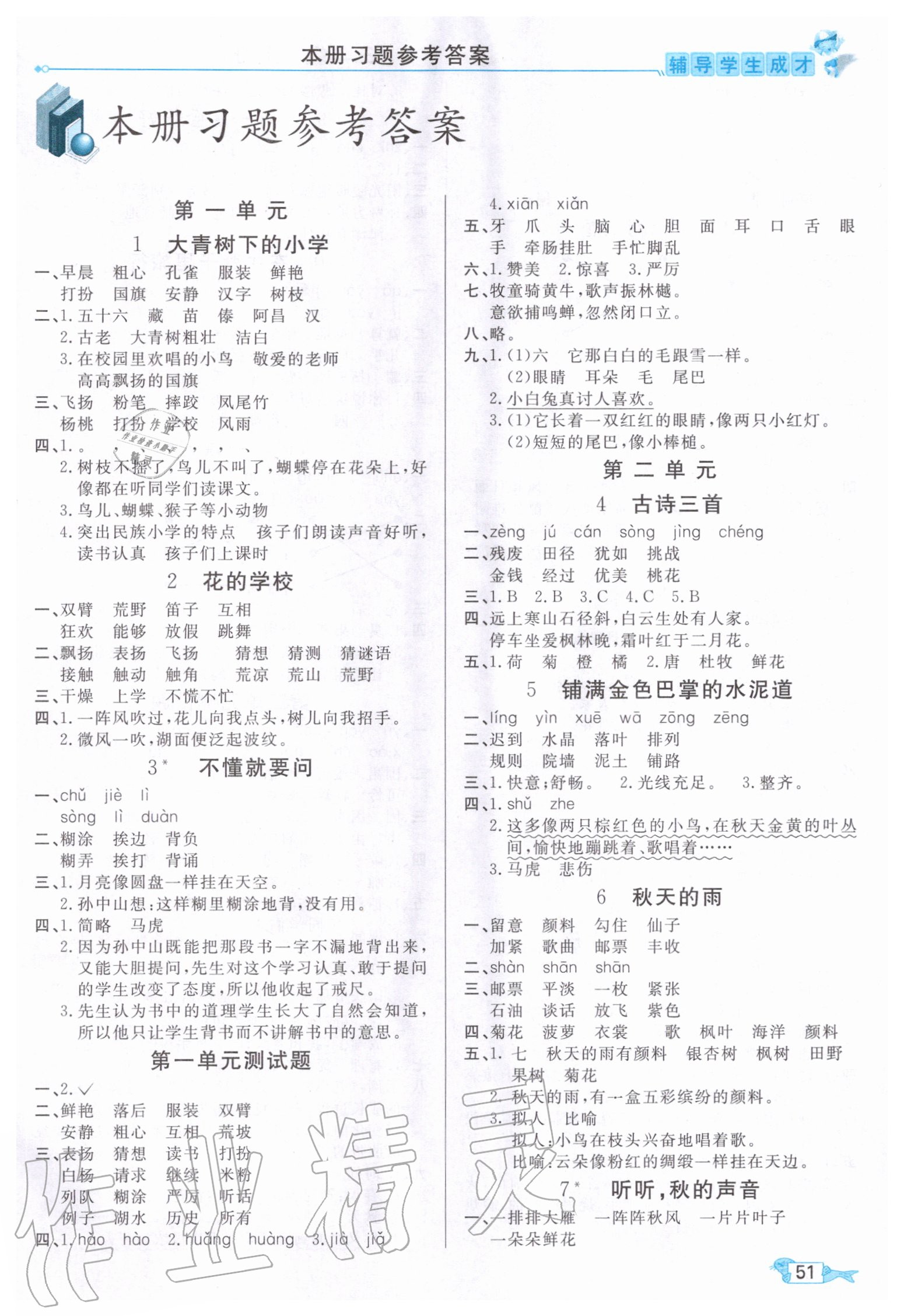 2020年我的筆記三年級(jí)語(yǔ)文上冊(cè)人教版 第1頁(yè)