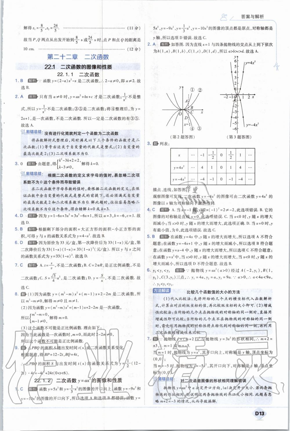 2020年少年班初中數(shù)學九年級上冊人教版 參考答案第13頁