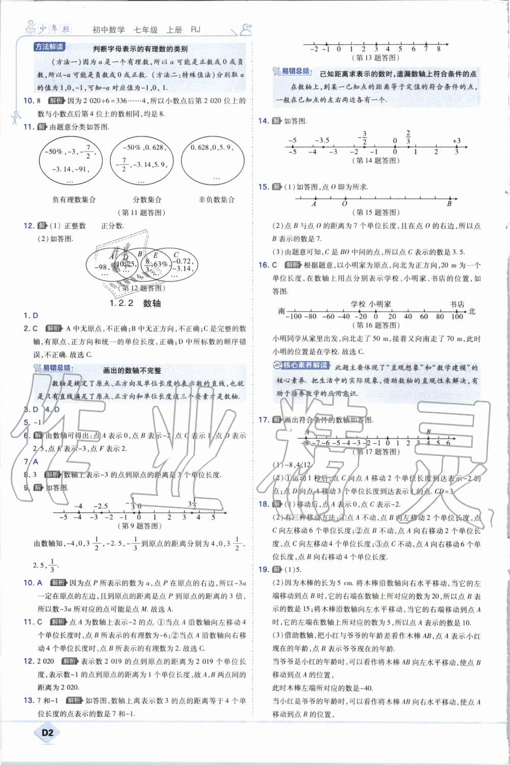 2020年少年班初中數(shù)學(xué)七年級(jí)上冊(cè)人教版 參考答案第2頁(yè)