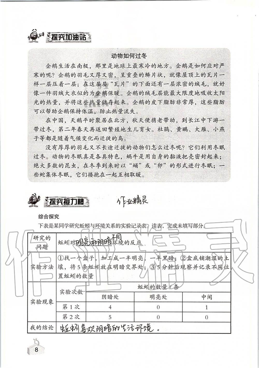 2020年知識與能力訓練五年級科學上冊教科版 第8頁